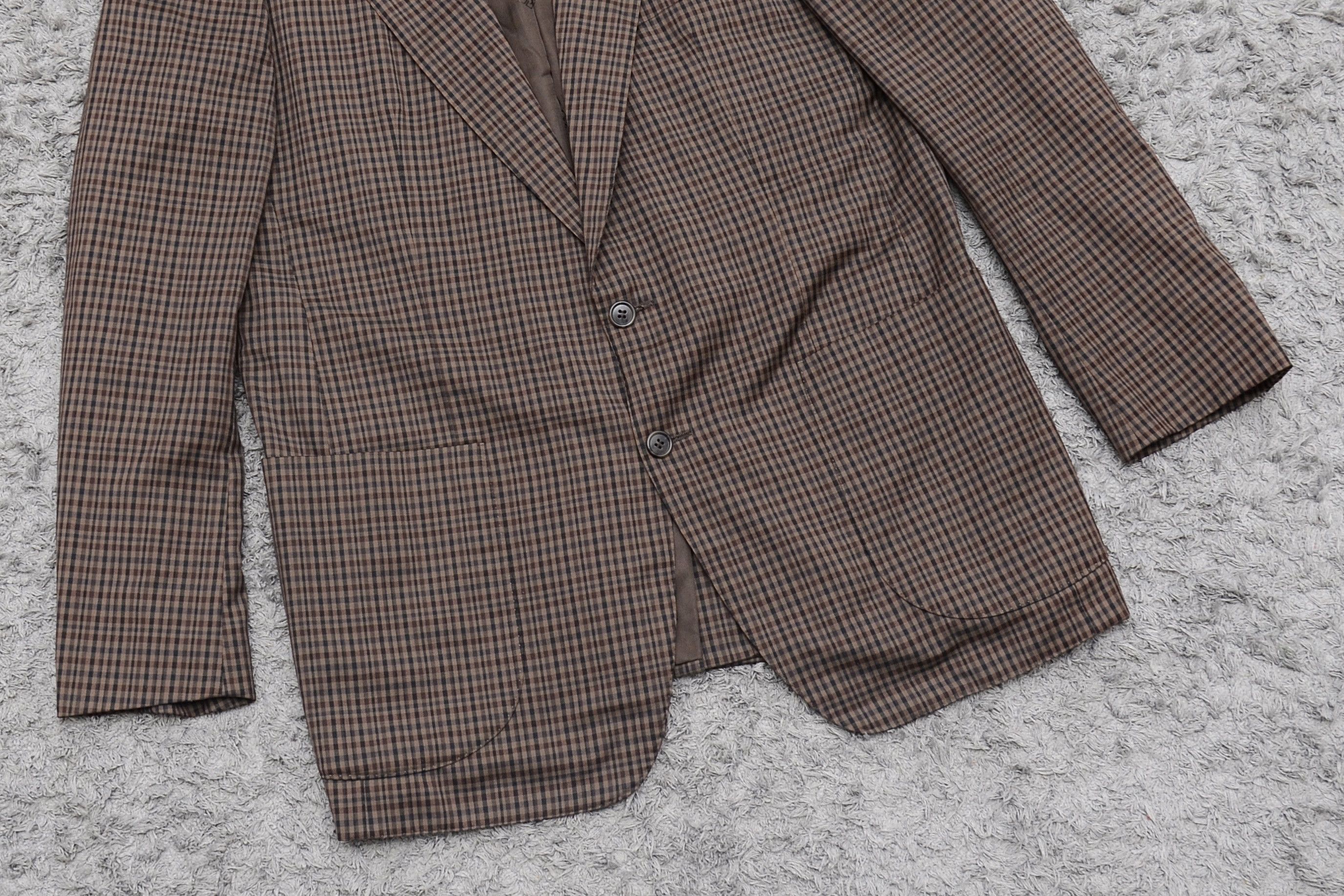 Givenchy × Vintage Vintage Gentelmen Givenchy Paris Coat Check Blazer Size 50 Size 50R - 3 Thumbnail