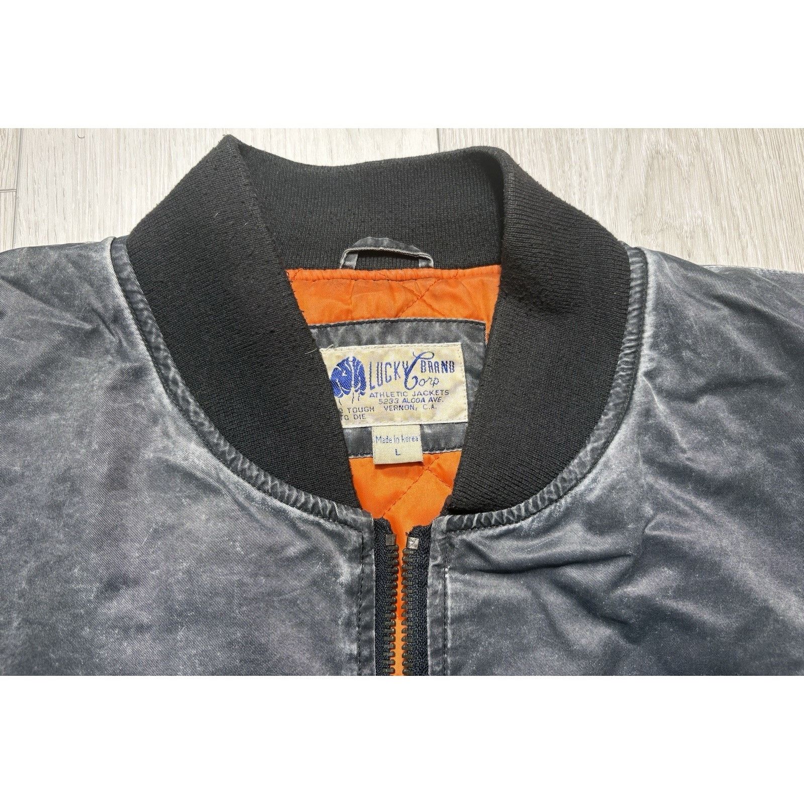 Lucky Brand Lucky Brand MA1 Flight Bomber Jacket Washed Military L Size US L / EU 52-54 / 3 - 7 Thumbnail