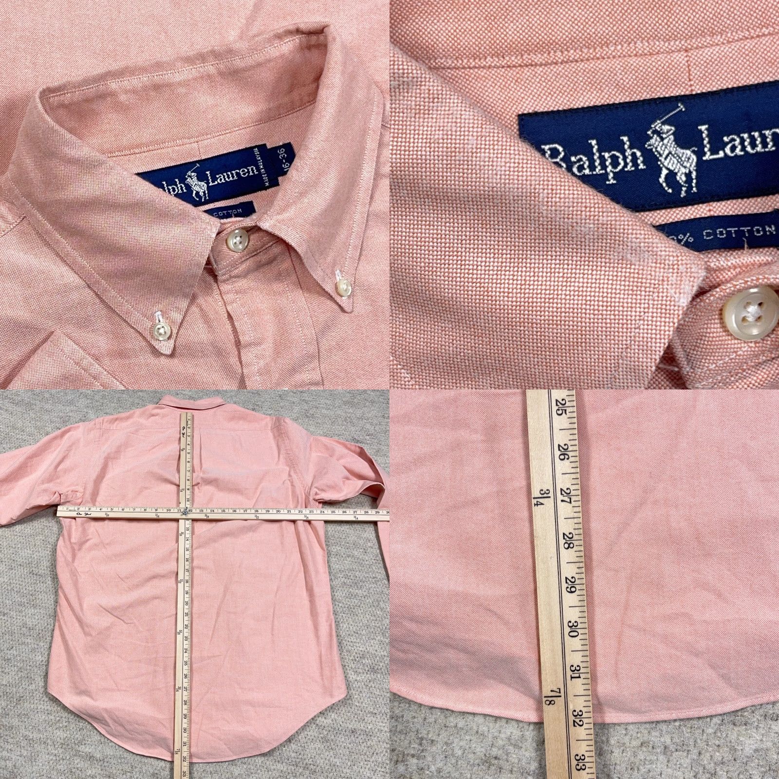 Ralph Lauren Ralph Lauren Orange Button-Up Shirt Men L Cotton Oxford Casual Business Dress Polo Pony Vintage: No (adjusted within rules) Size 42R - 8 Thumbnail