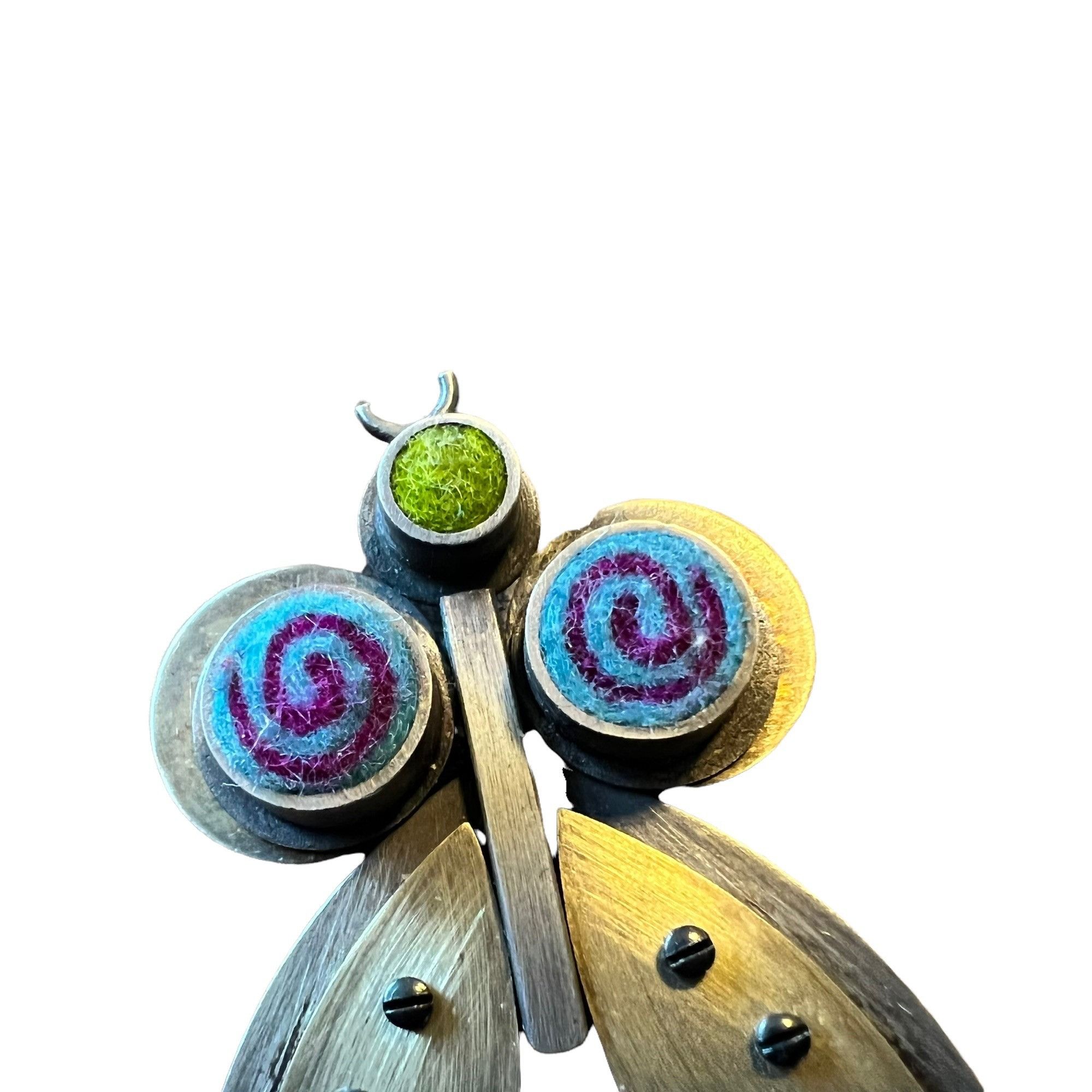 Other Michele Friedman Wool Felt Sterling Dragonfly Artisan Art To Size ONE SIZE - 5 Thumbnail