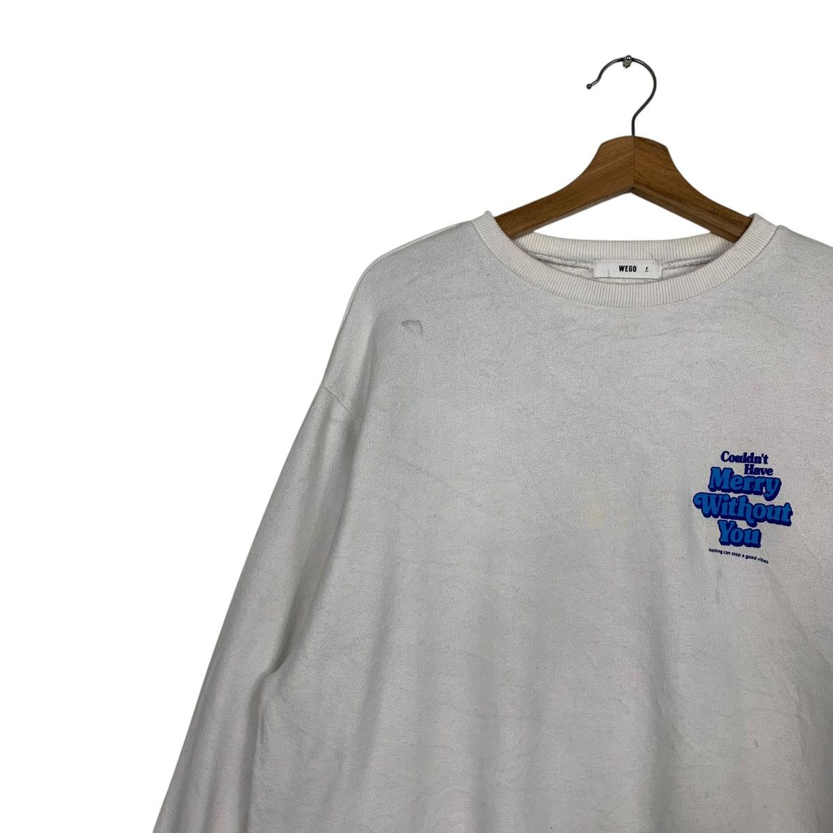 Japanese Brand WEGO Words Crewneck Sweatshirt #2418-C108 Size US M / EU 48-50 / 2 - 9 Thumbnail