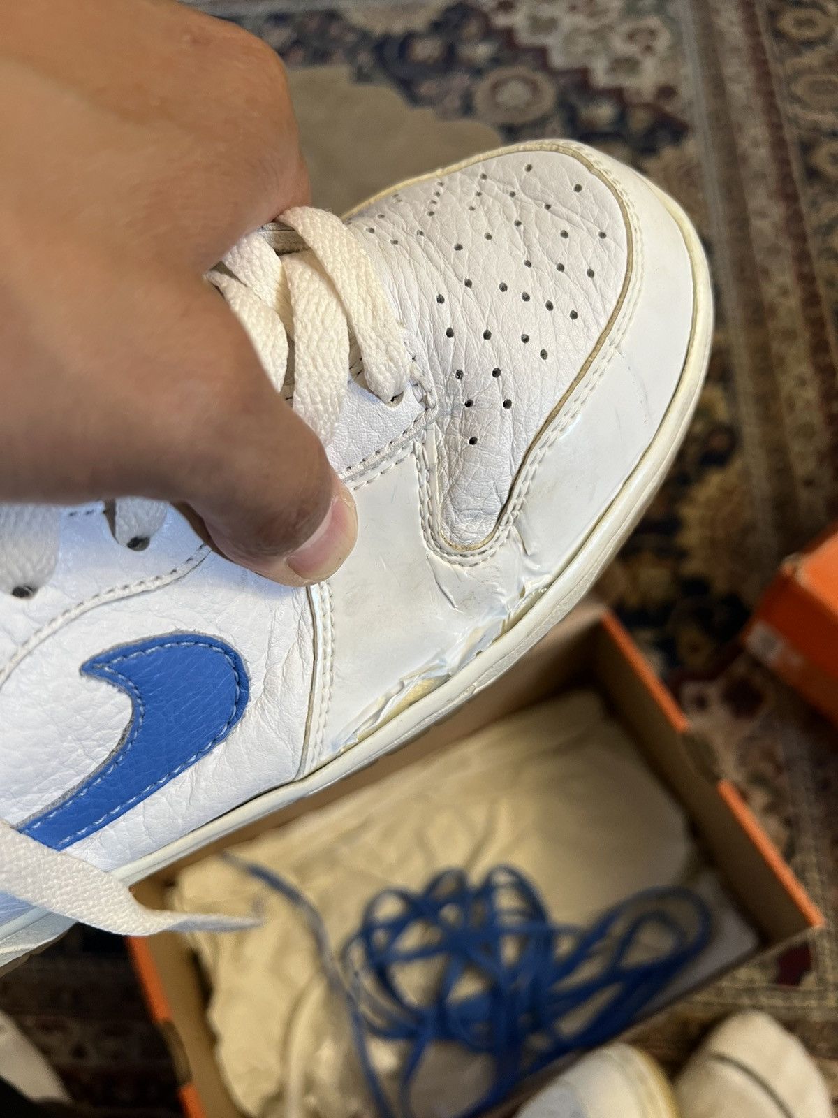 Nike 2002 Vintage Nike Dunk Hi University Blue Size US 8 / EU 41 - 12 Thumbnail
