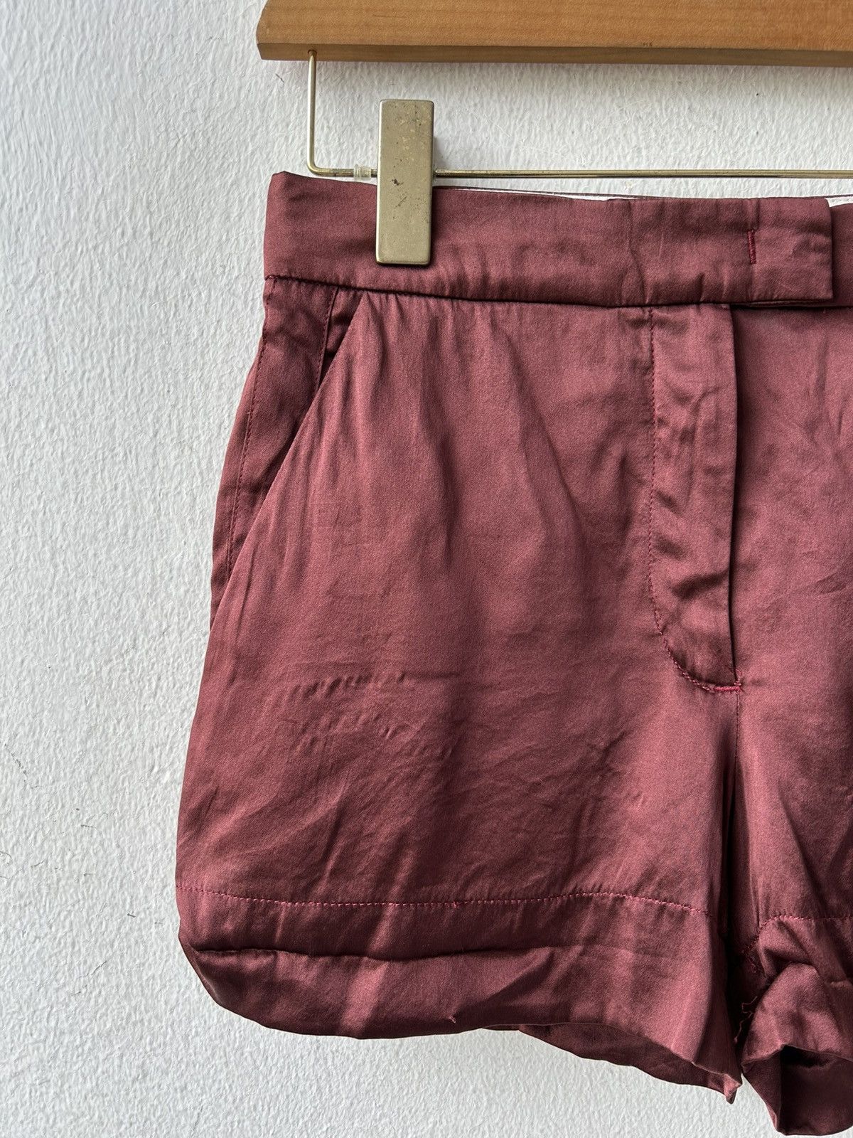 Alexander McQueen Alexander Mqueen Maroon Shorts Pants Size 27" / US 4 / IT 40 - 4 Thumbnail