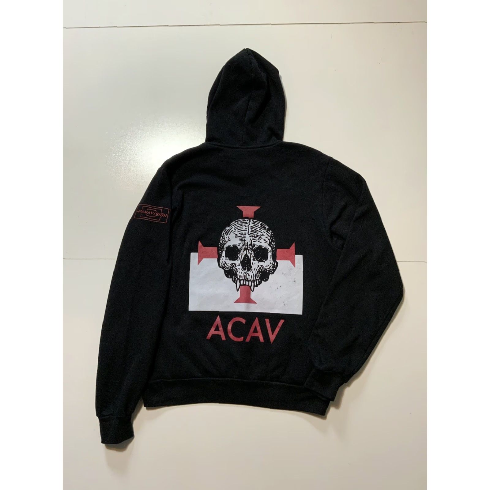 Vintage VINTAGE Panavision Night Patrol ACAV Skull Iron Cross Horror Film Movie Crew Hoodie Sz.S Black Pullover Mens Skull Graphic 90s Size US S / EU 44-46 / 1 - 2 Thumbnail