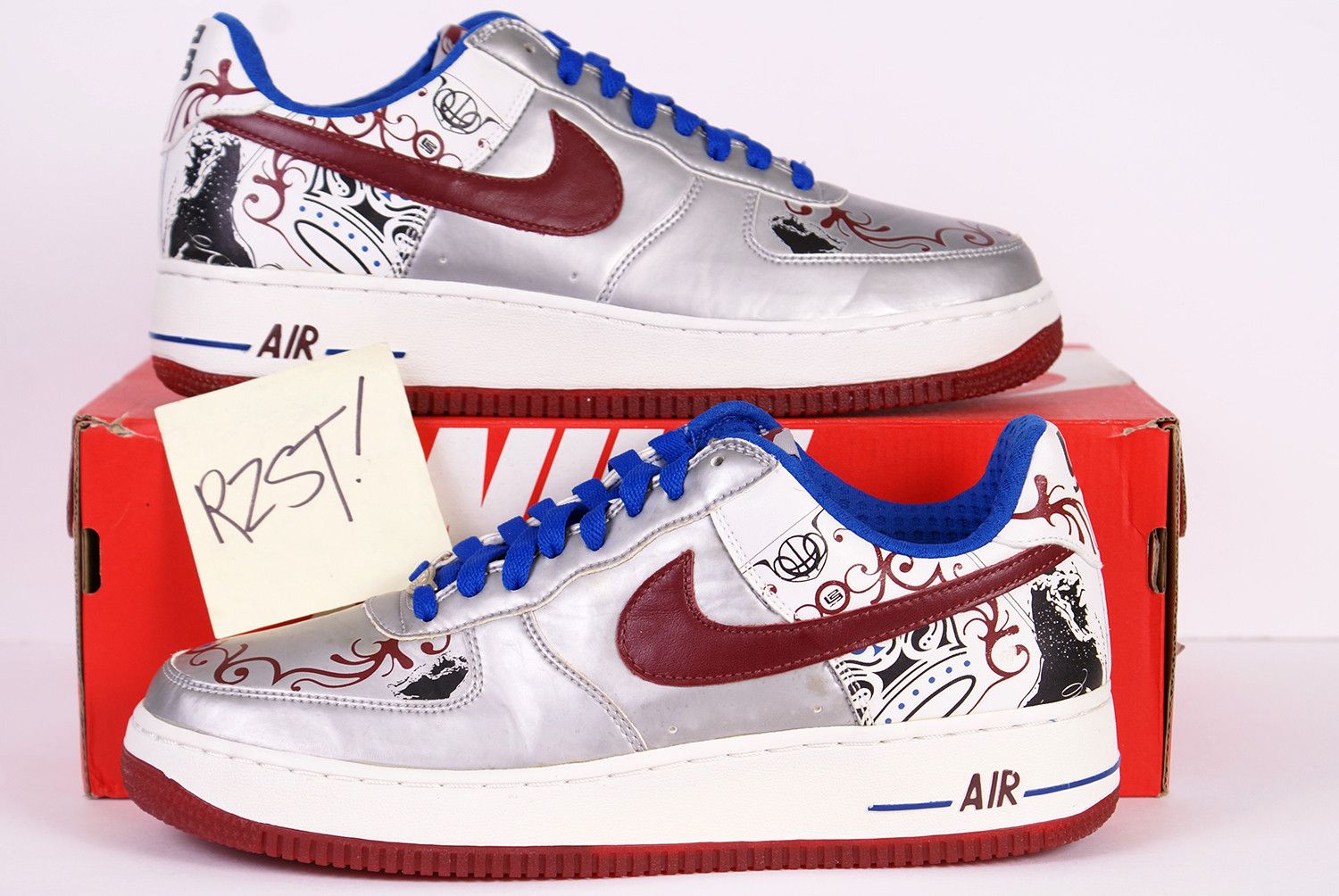 Nike 2006 Nike Air Force 1 LEBRON COLLECTION ROYALE Silver Red Size US 9.5 / EU 42-43 - 1 Thumbnail