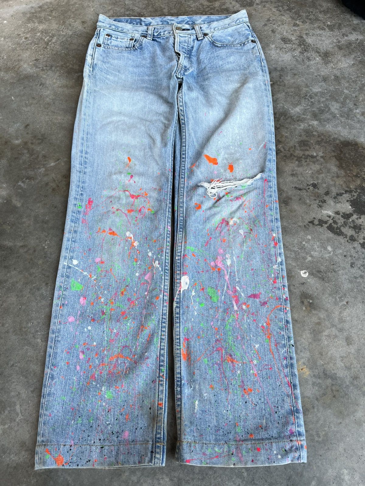 Japanese Brand × Levi's 🌈90’s Levis Painter Distress Jeans Size US 28 / EU 44 - 1 Thumbnail