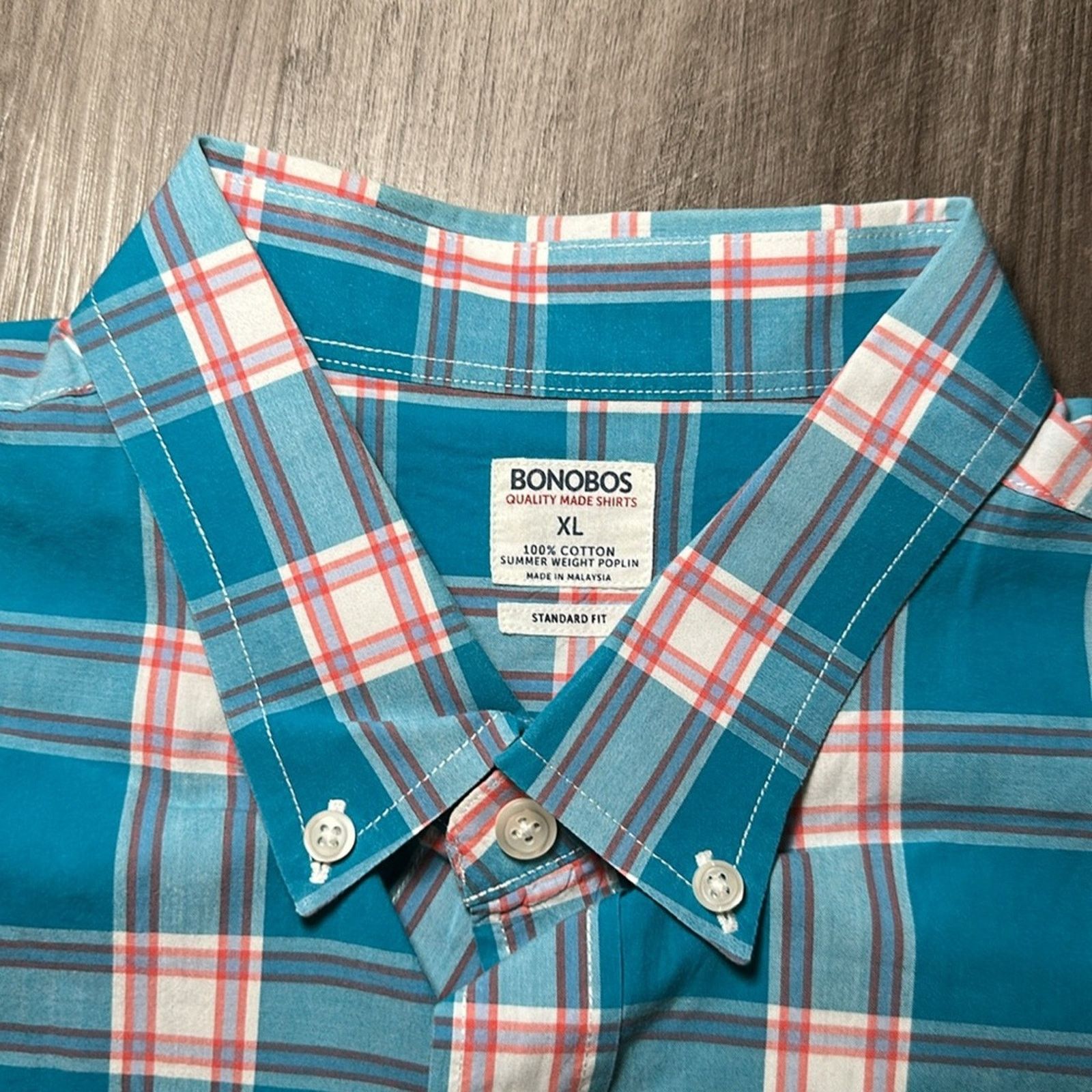 Bonobos Bonobos Summer Weight Poplin Standard Fit Long Sleeve - XL Size US XL / EU 56 / 4 - 6 Thumbnail