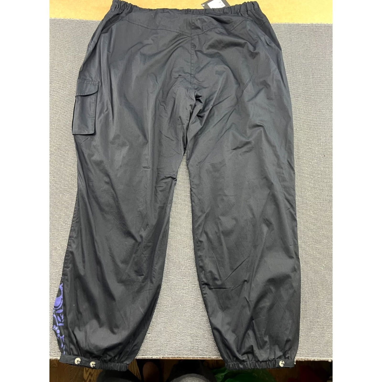 Vintage Gudrun Sjoden Pants Womens XL Black Nylon Windbreaker Cotton Lining Size 40" / US 18 - 3 Thumbnail