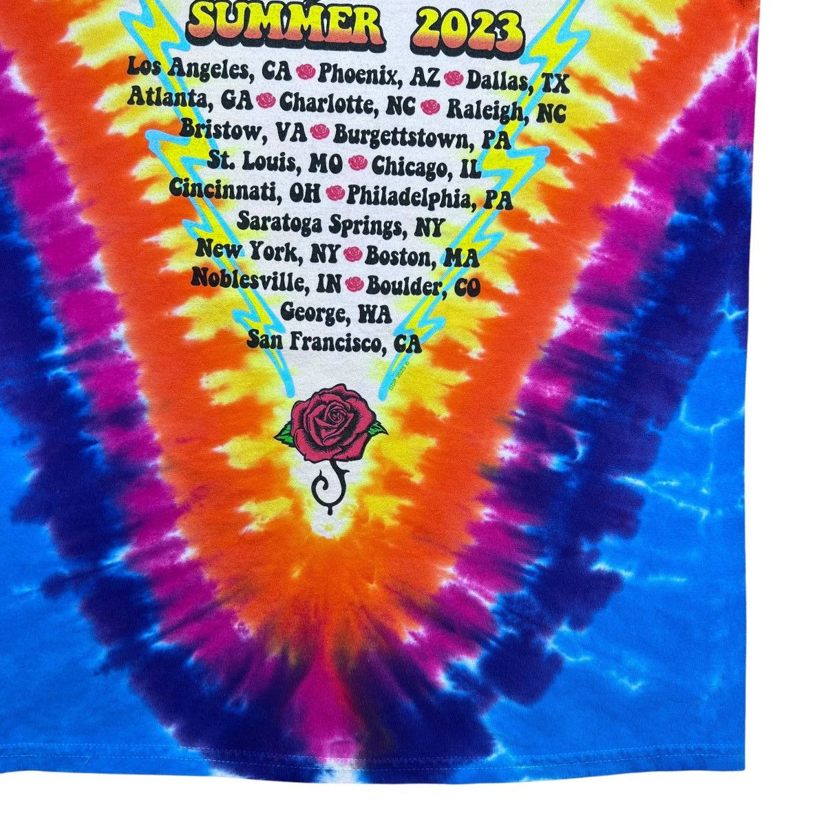 Band Tees × Grateful Dead × Vintage 2023 Dead And Company Final Summer Tour Tie Dye Band T-Shirt Size US S / EU 44-46 / 1 - 9 Thumbnail
