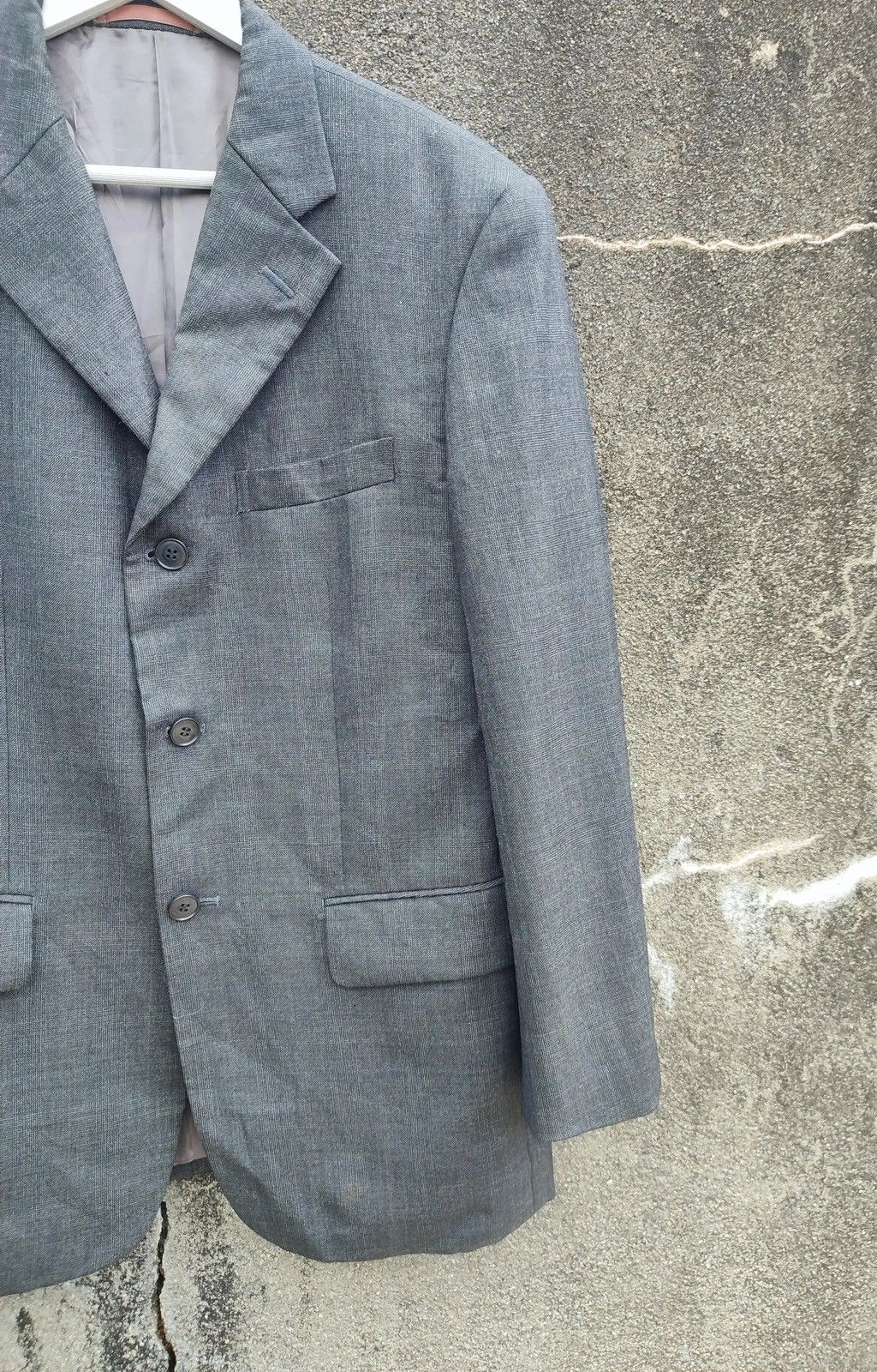 Japanese Brand × Kansai Yamamoto × Vintage Vintage Kansai Yamamoto Homme Grey Blazer – Size 40R Size 40R - 4 Thumbnail