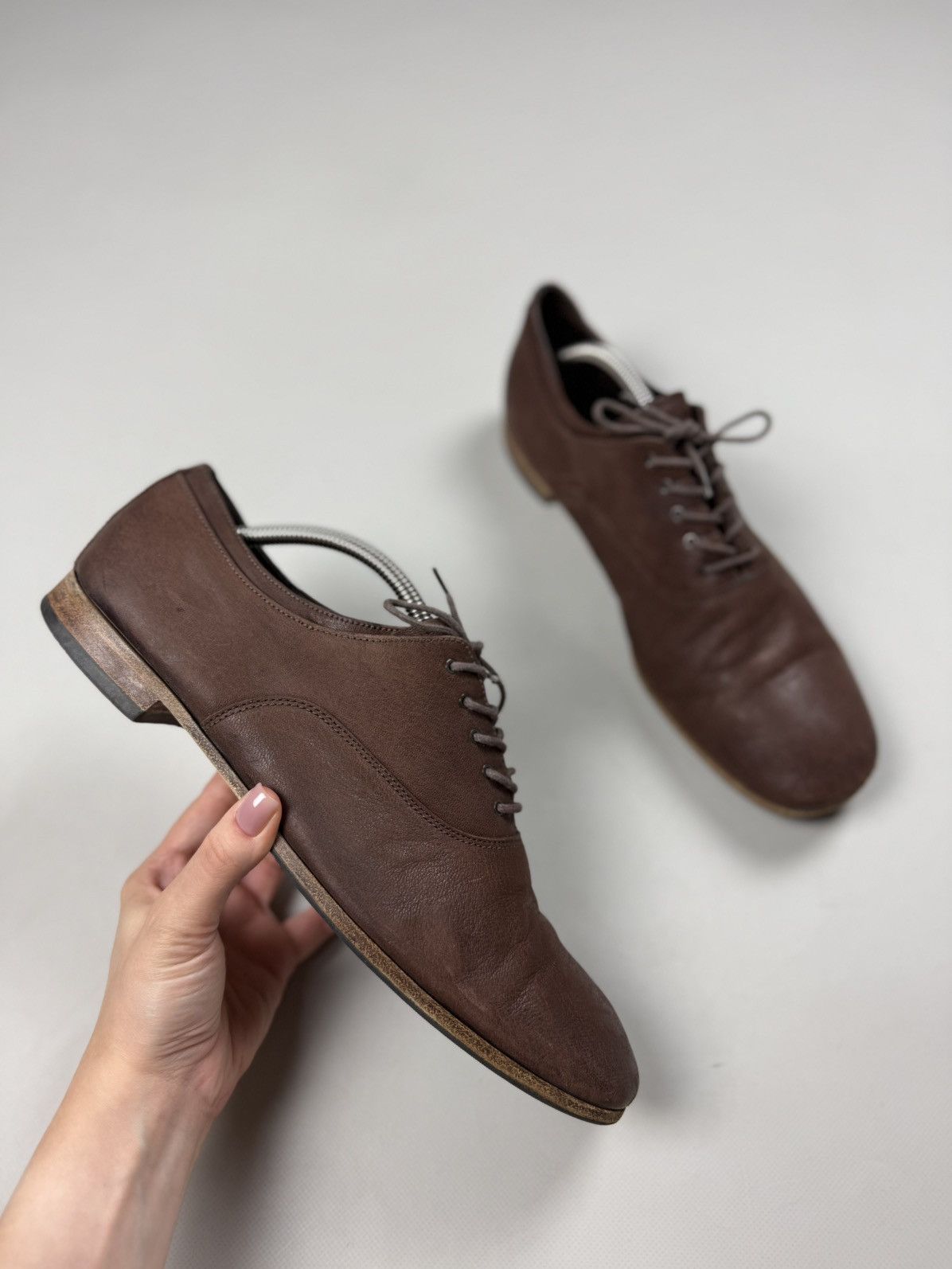 Prada Prada Men’s Leather Lace Up Formal Oxford Shoes Size US 10.5 / EU 43-44 - 4 Thumbnail