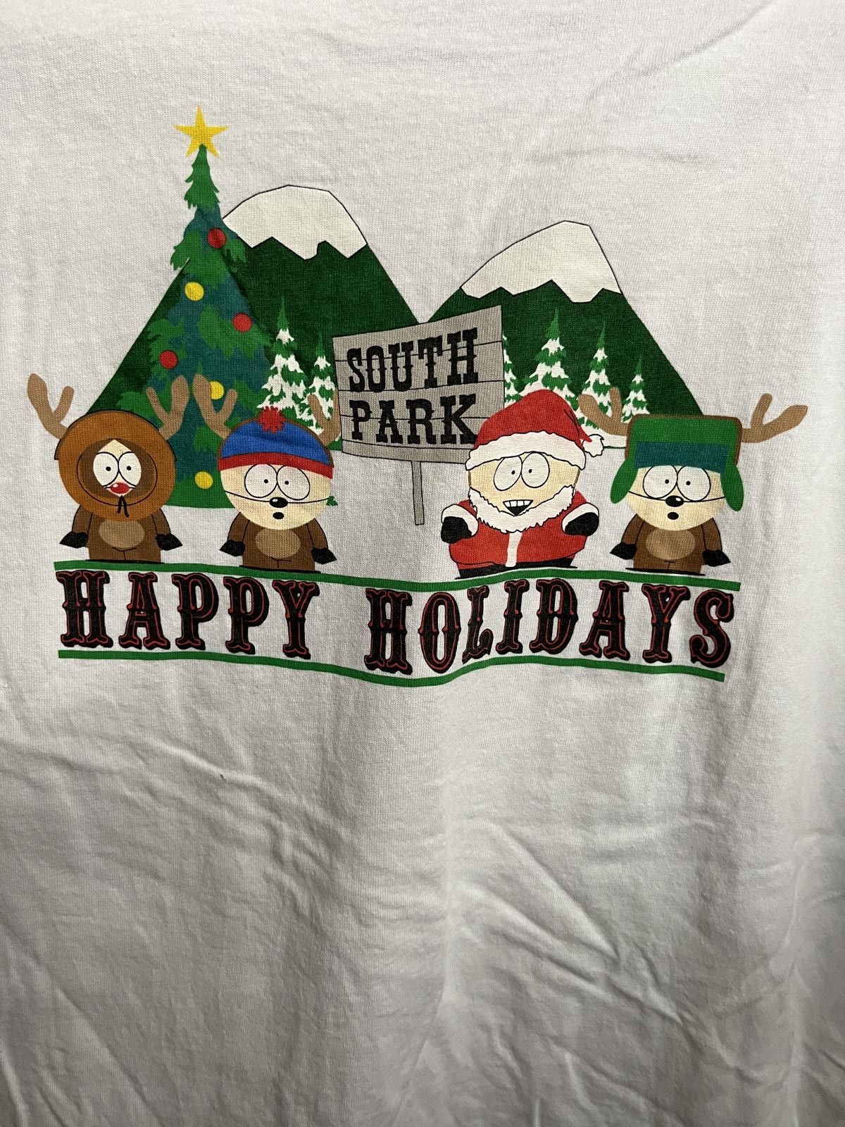 Designer Vintage South Park T-shirt Happy Holidays Christmas - 2XL Size US XXL / EU 58 / 5 - 3 Thumbnail