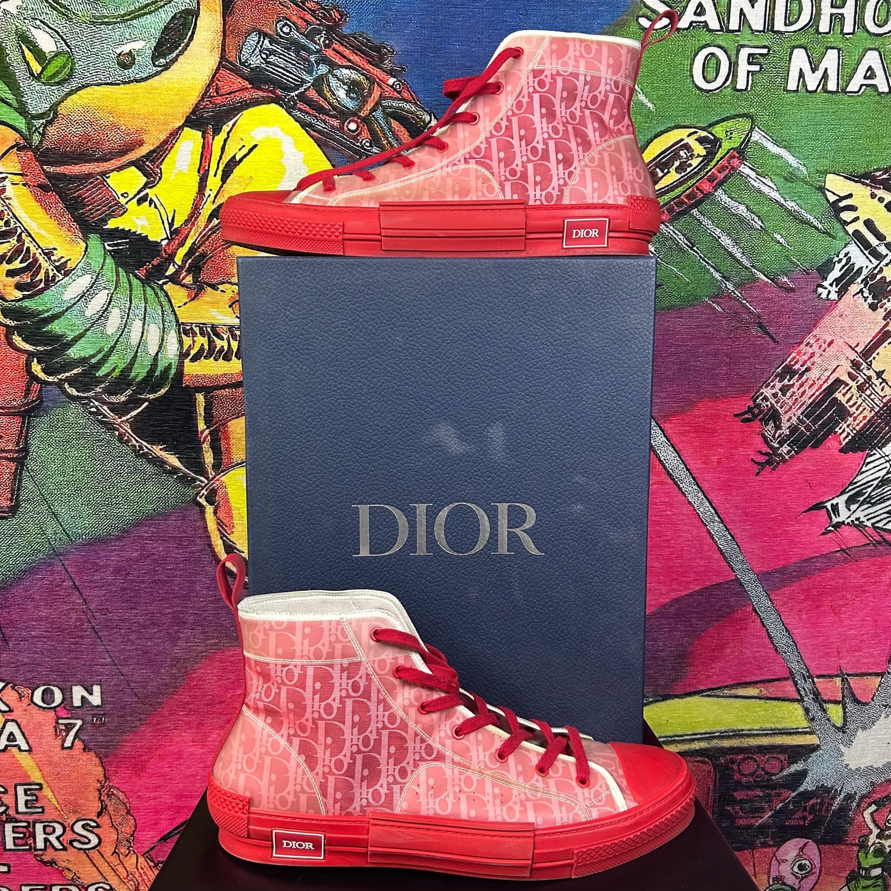Dior Christian Dior B23 Sneakers Red / Bordeaux Size 51 / 16.5 Size US 15 / EU 48 - 1 Thumbnail