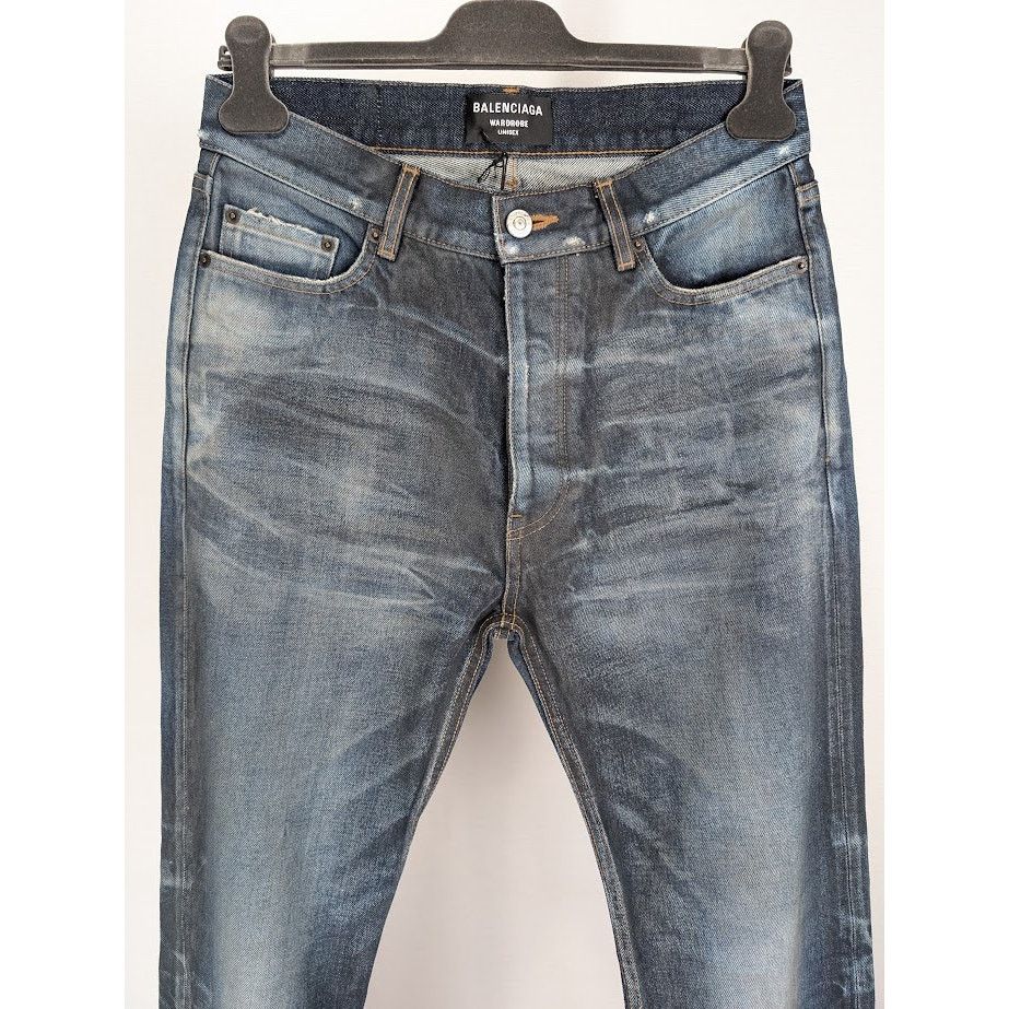 Balenciaga o1rshd1 Normal Fit Pants Organic Japanese Twill in Blue Size US 28 / EU 44 - 3 Thumbnail