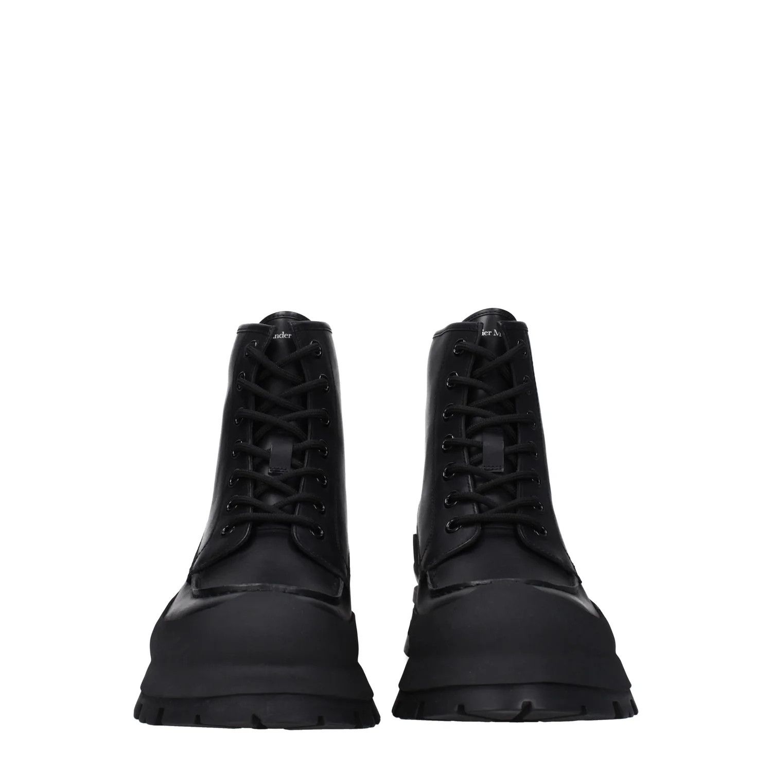 Alexander McQueen ob1o1e0225 Leather Ankle Boots in Black Size US 11 / EU 44 - 3 Thumbnail