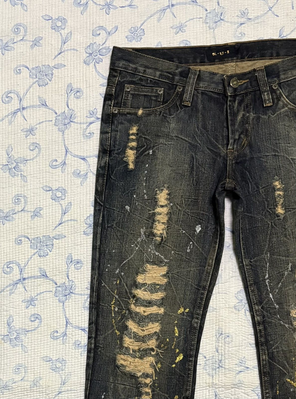 Other K.U.I Streetwear Jeans Flared Distressed Denim Size US 32 / EU 48 - 5 Thumbnail