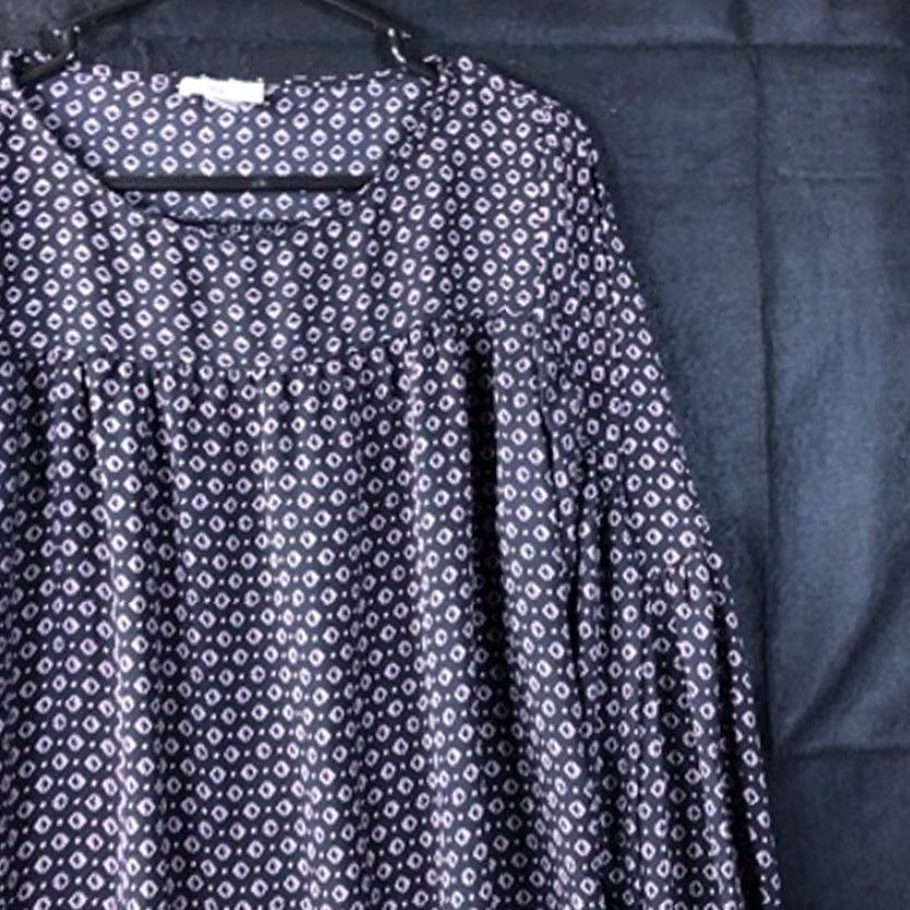 Loft LOFT Outlet Womens Blouse Black Pattern Crew Neck Long Sleeve Tie Small Size S / US 4 / IT 40 - 5 Thumbnail