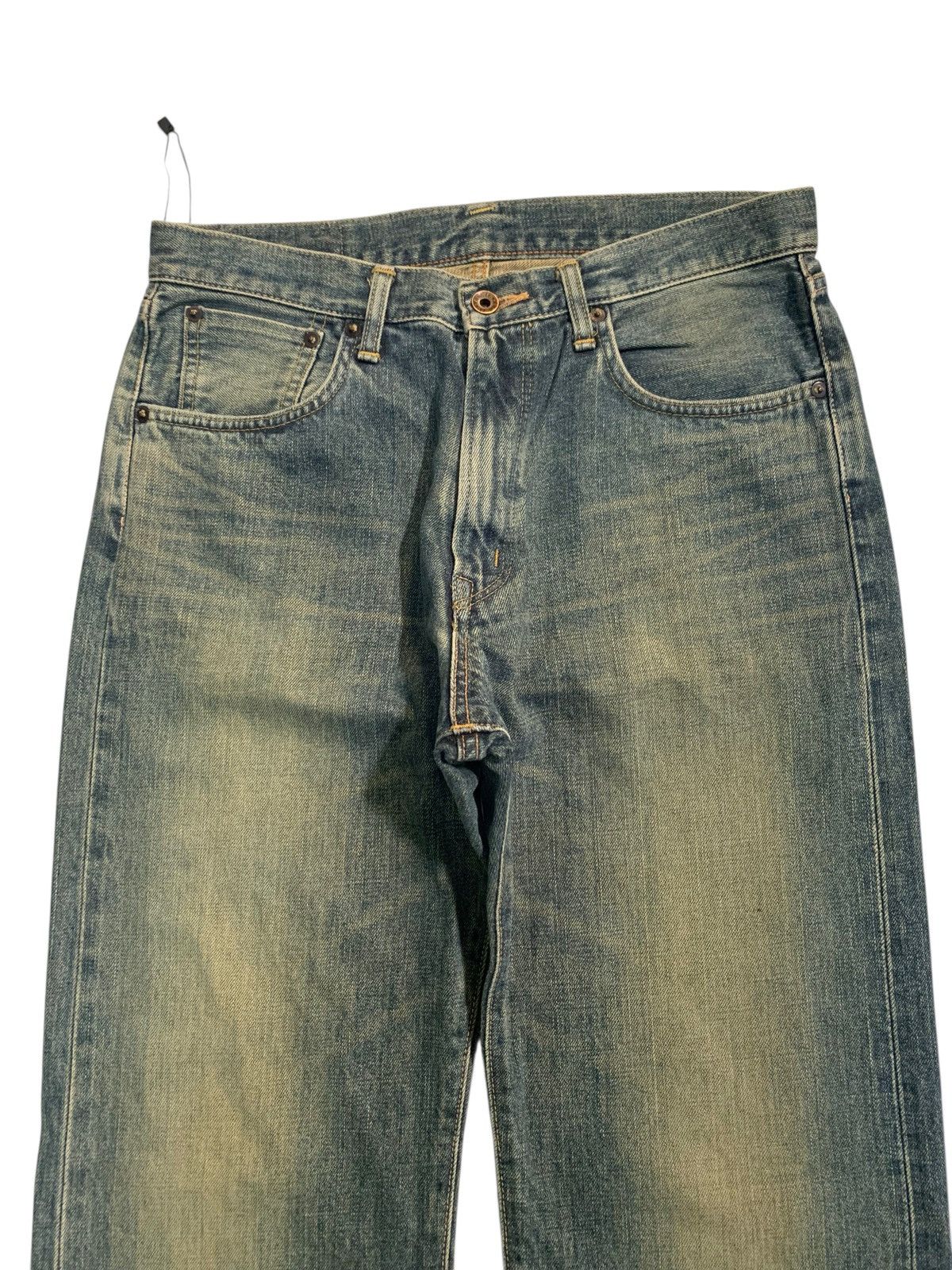 Edwin VINTAGE EDWIN 505X SELVEDGE FADED & RUSTY DISTRESSED DENIM Size US 31 - 7 Thumbnail