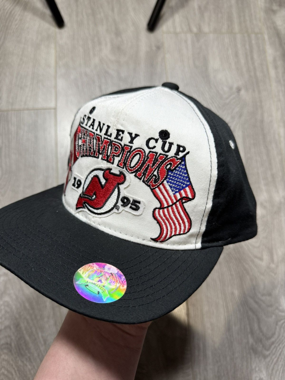 NHL × Starter × Vintage New Jersey Devils 1995 Stanley Cup Champions Starter Hat Cap Size ONE SIZE - 2 Thumbnail