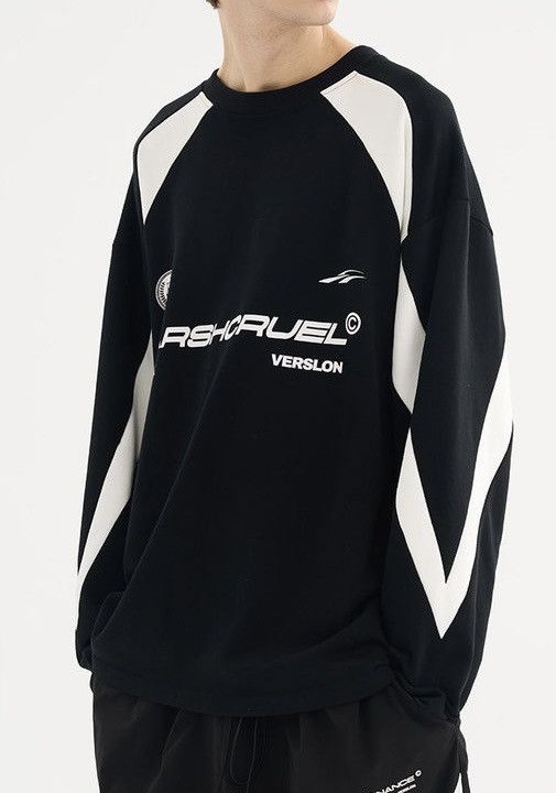 Avant garde retro fashion racer long sleeve shirt