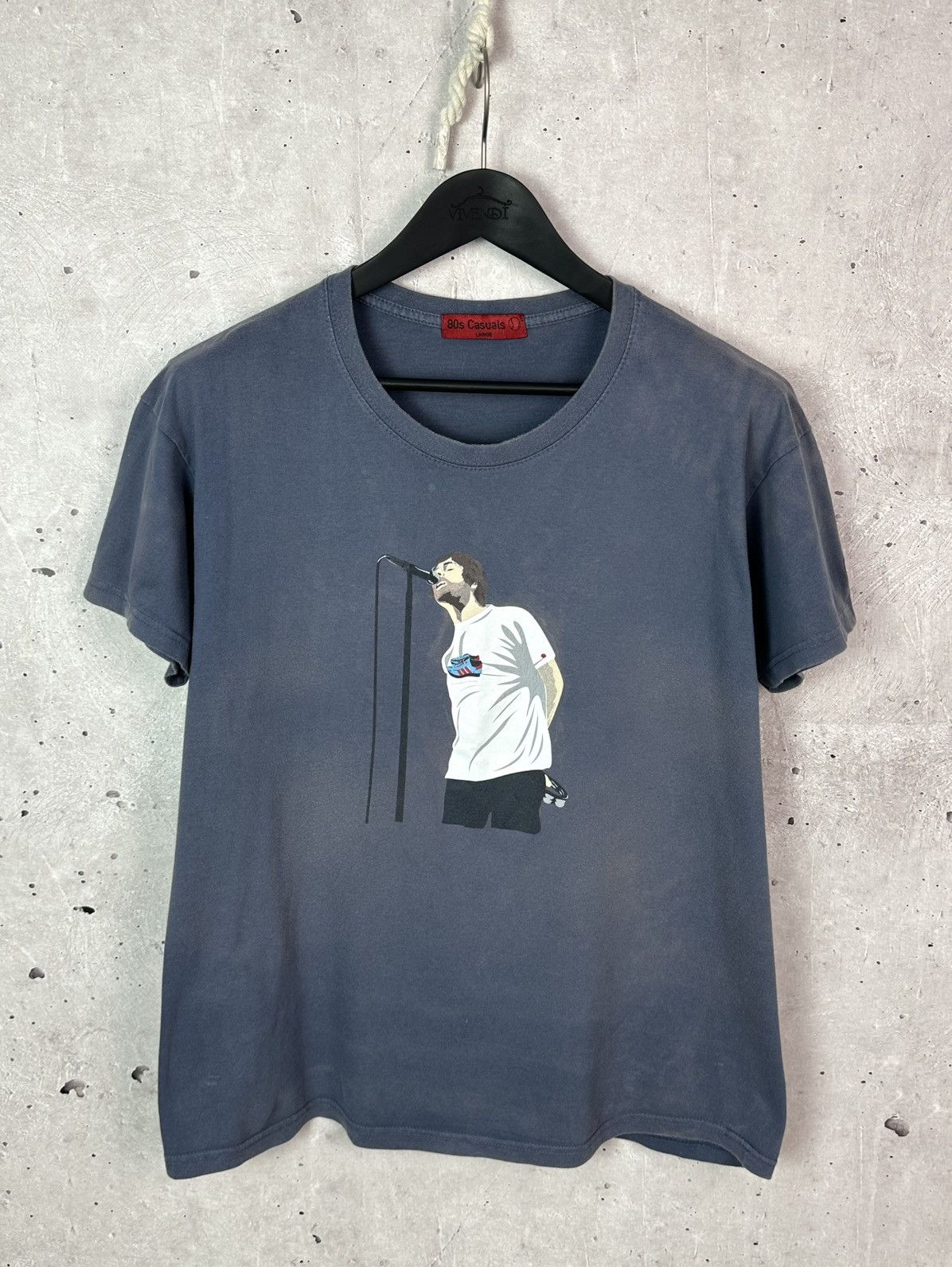 Vintage 80s Casuals Liam Manchester Blue Cotton Short Sleeve Tee Size US L / EU 52-54 / 3 - 1 Thumbnail
