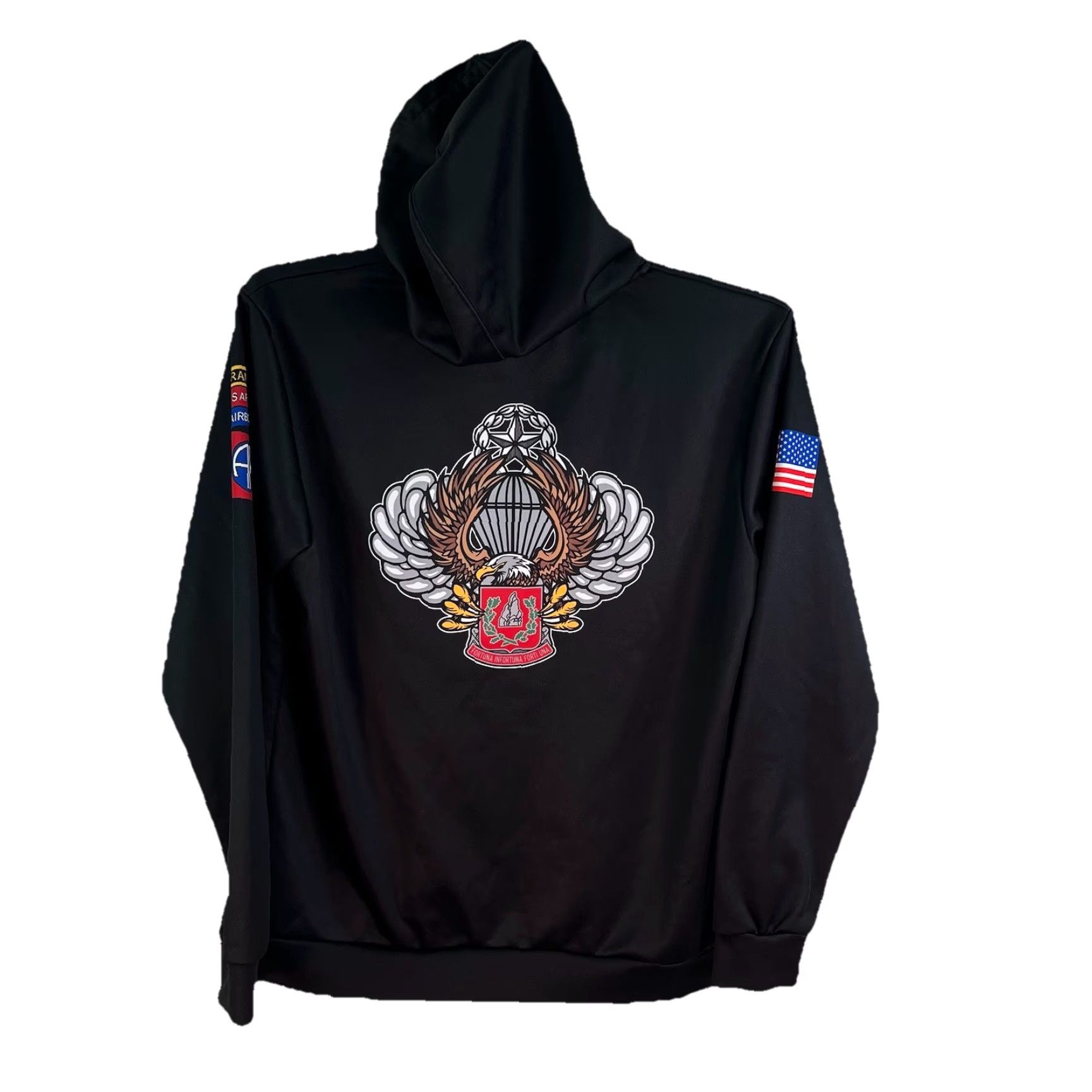 Vintage USA Special Ops 37Th BEB Engineering Hooded Sweatshirt Men’s Size L Black Poly Size US L / EU 52-54 / 3 - 2 Thumbnail
