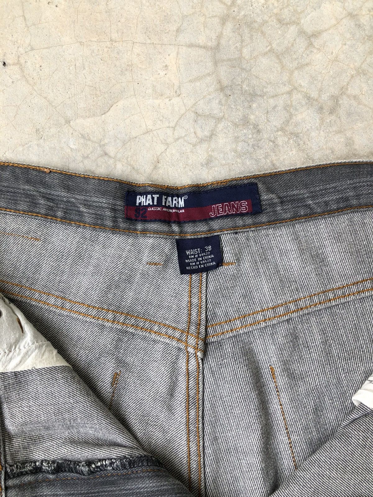 JNCO Phat Farm Y2K Loose Fit Black Washed Baggy Embroided Denim Size US 38 / EU 54 - 5 Thumbnail