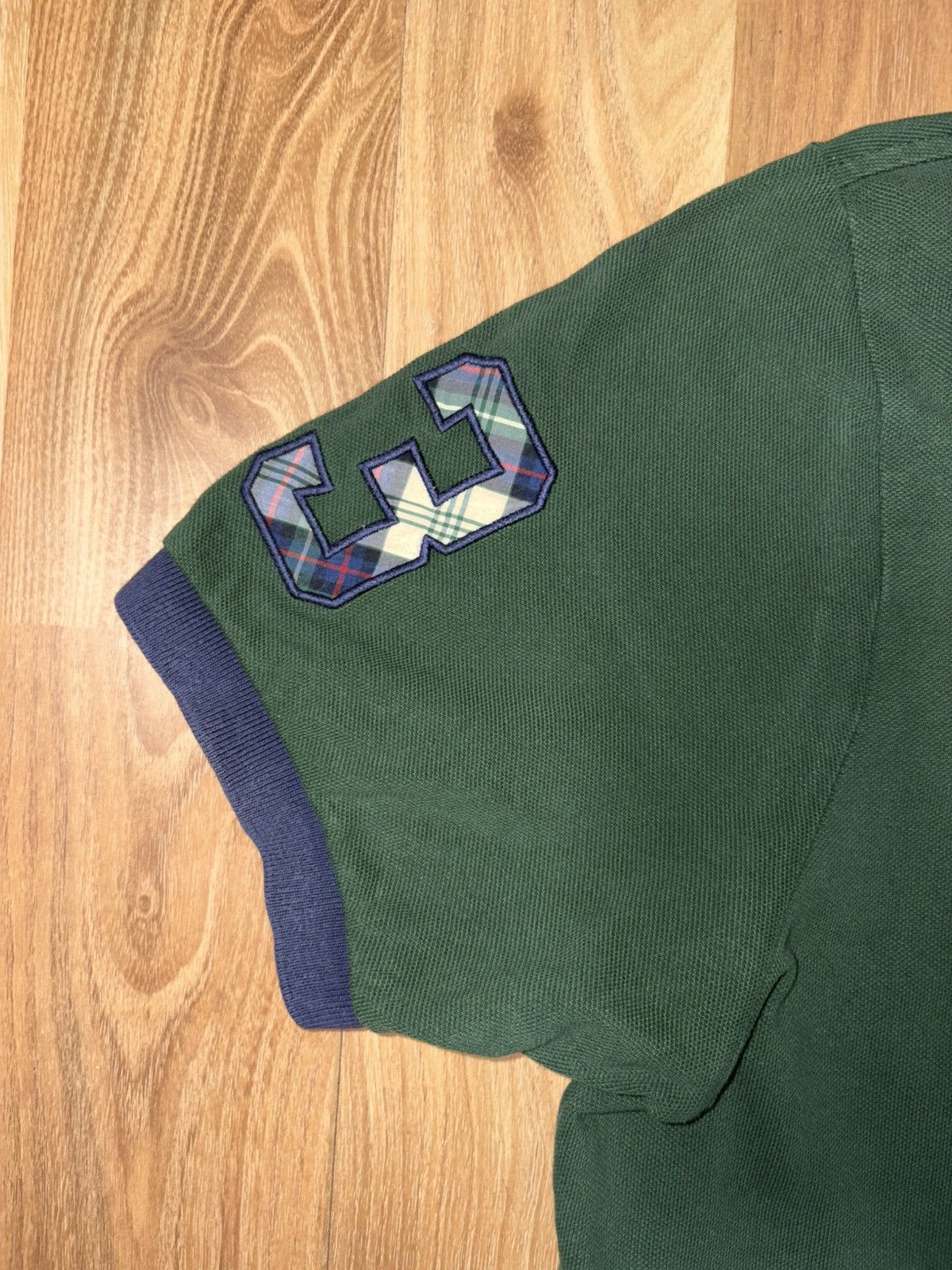 Polo Ralph Lauren Polo Ralph Lauren Big Pony Mesh Polo Shirt Green/Navy XXL Size US XXL / EU 58 / 5 - 6 Thumbnail