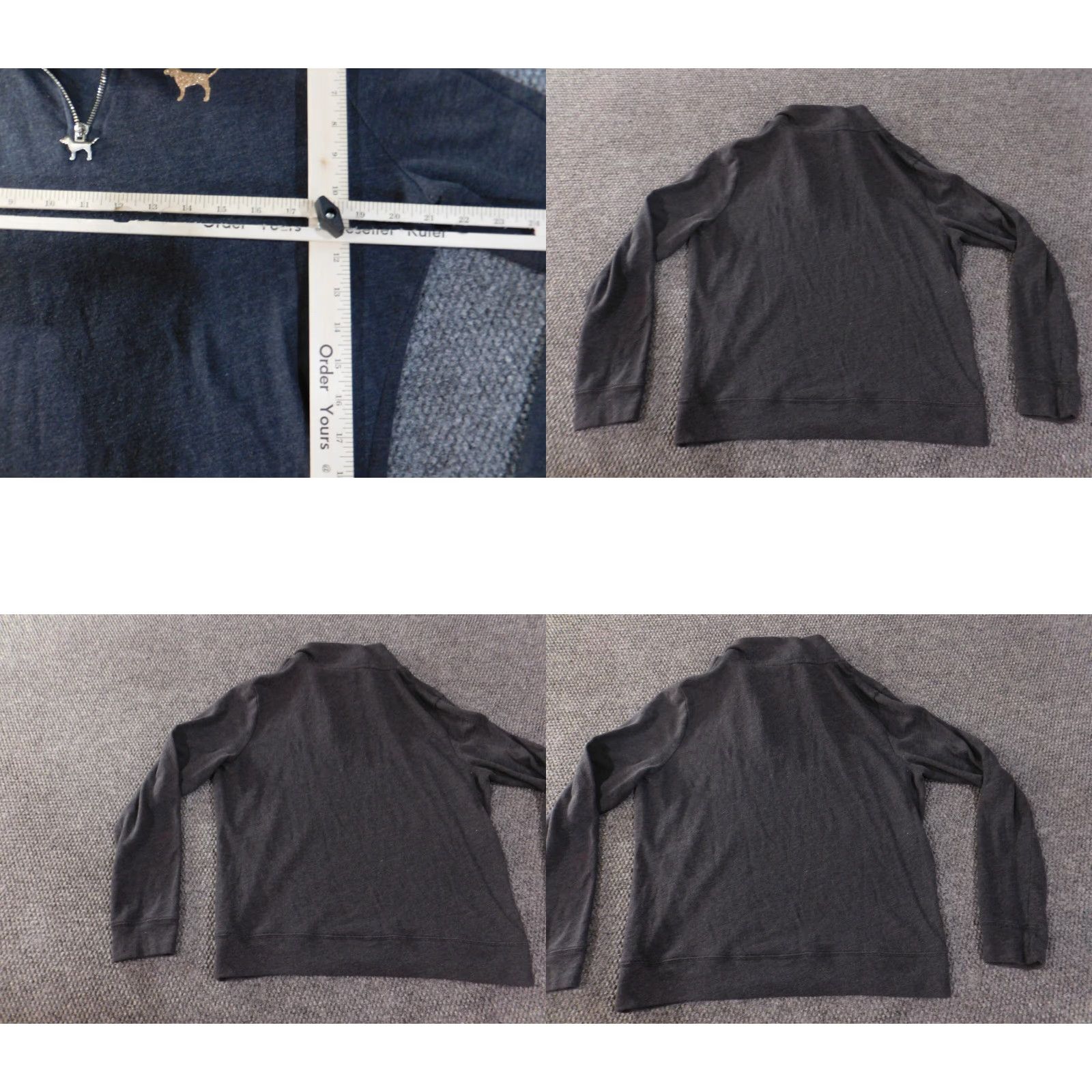 Victoria's Secret Victoria's Secret PINK Sweatshirt Pullover 1/4 Zip Mock Neck Long Sleeve Gray L Womens Size L / US 10 / IT 46 - 8 Thumbnail