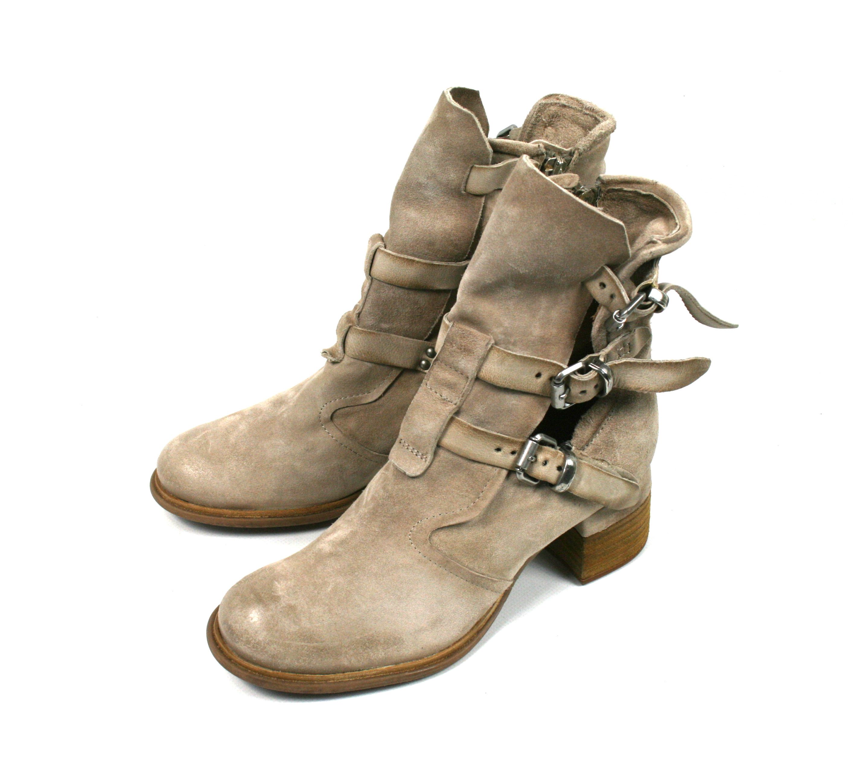 A.S.98 Avant Garde Biker Belted Leather Boots Size US 6 / IT 36 - 2 Thumbnail