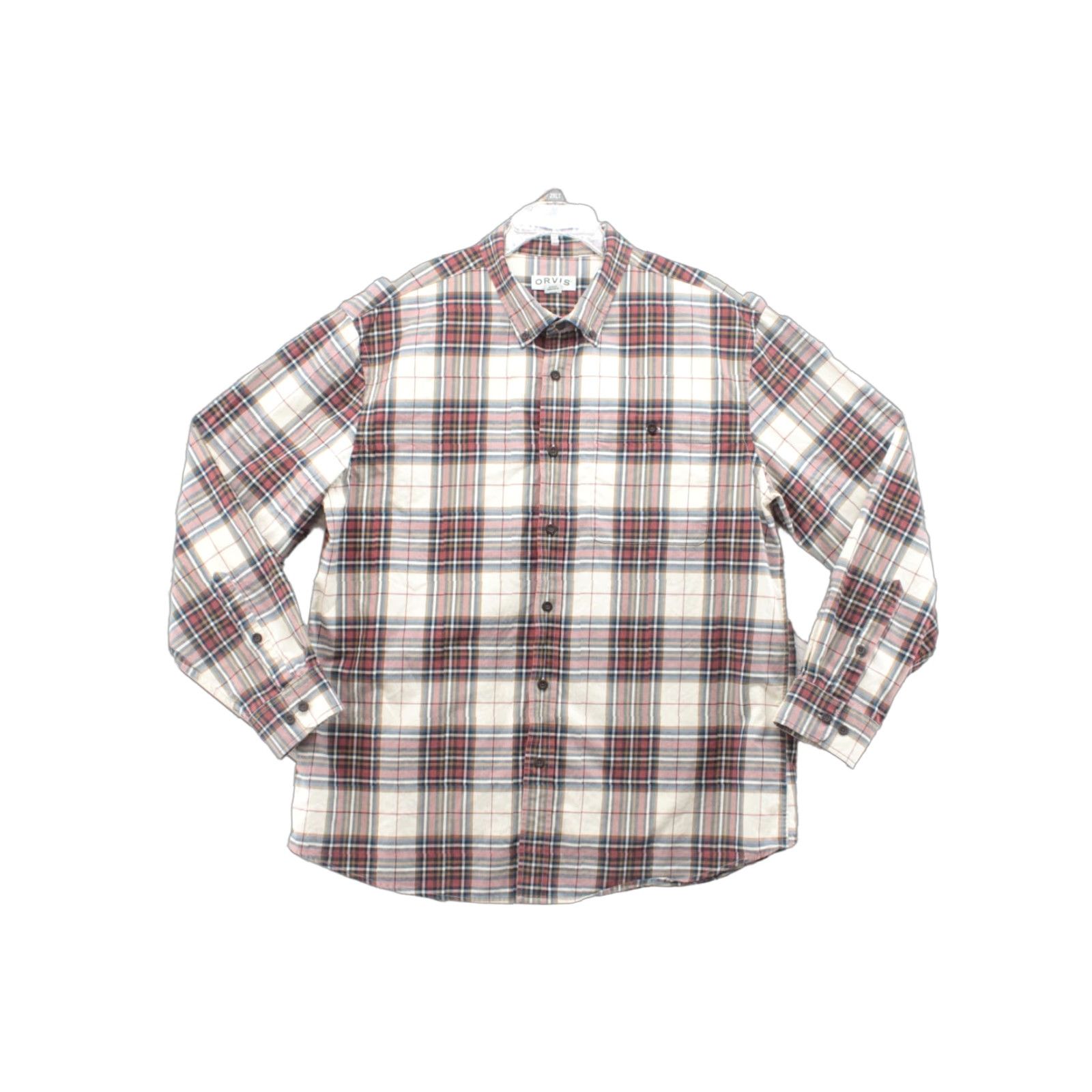Orvis Orvis Men’s XL Multi Color Plaid Button-Down Long Sleeve Heavy Cotton Shirt Size US XL / EU 56 / 4 - 1 Thumbnail
