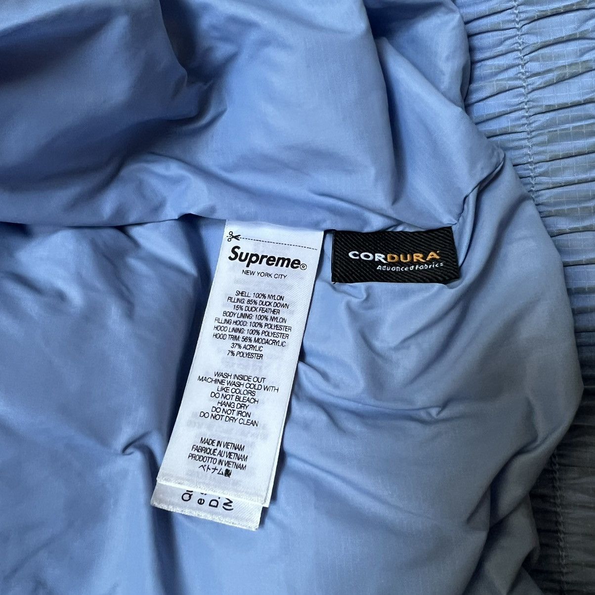 Supreme Supreme Facemask Fill-700 Down Puffer Jacket Light Blue M Size US M / EU 48-50 / 2 - 16 Thumbnail