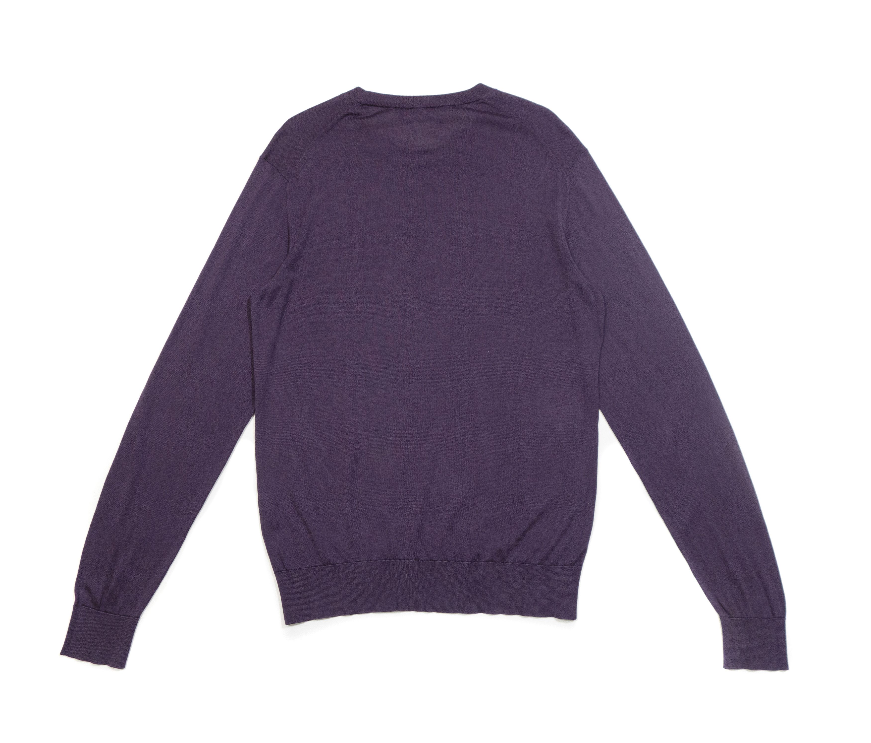 Dolce & Gabbana 100% Silk Knit Crewneck Sweater Size US L / EU 52-54 / 3 - 2 Thumbnail