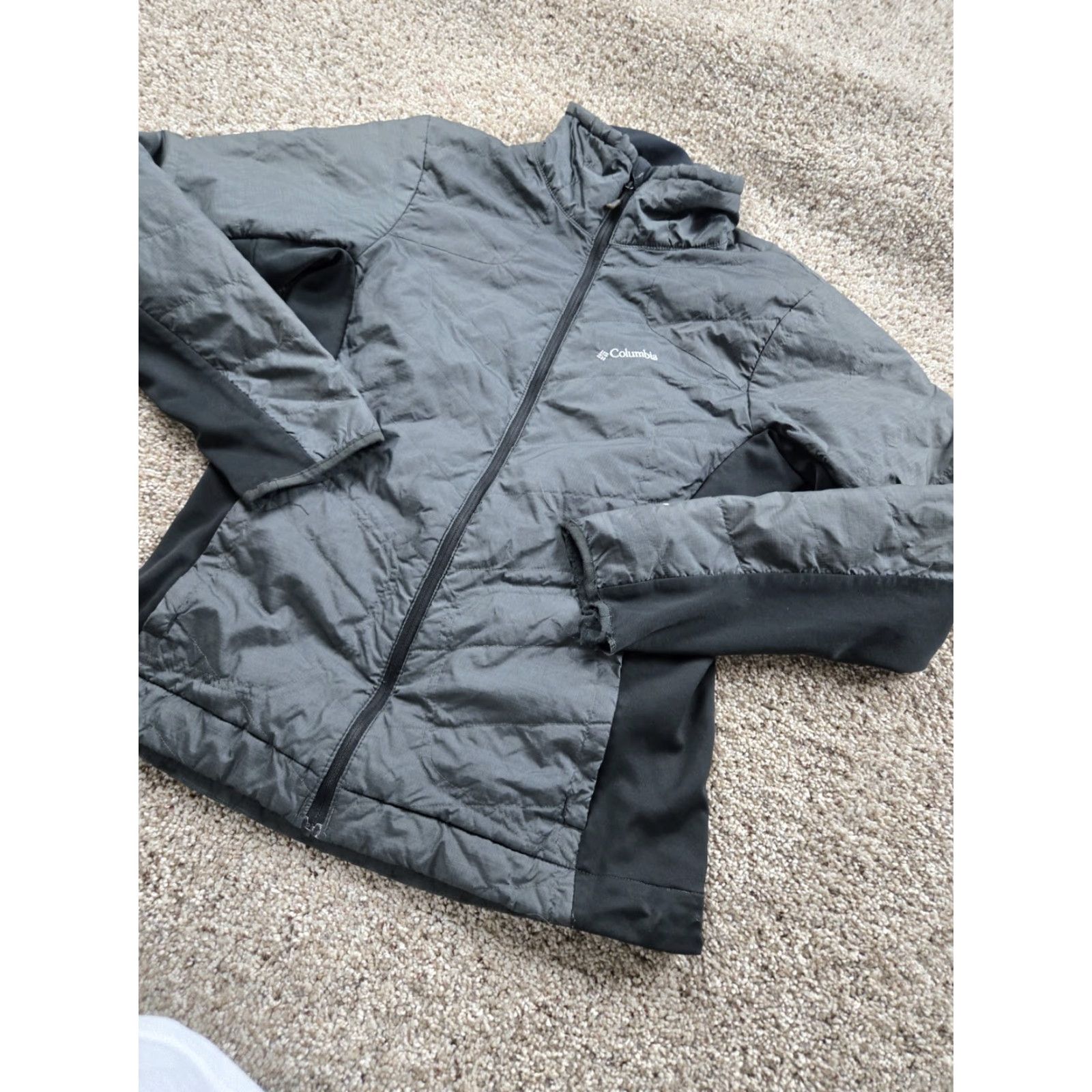 Vintage Columbia Omni Heat Jacket Medium Womens Gray Full Zip Mock Neck Size M / US 6-8 / IT 42-44 - 2 Thumbnail