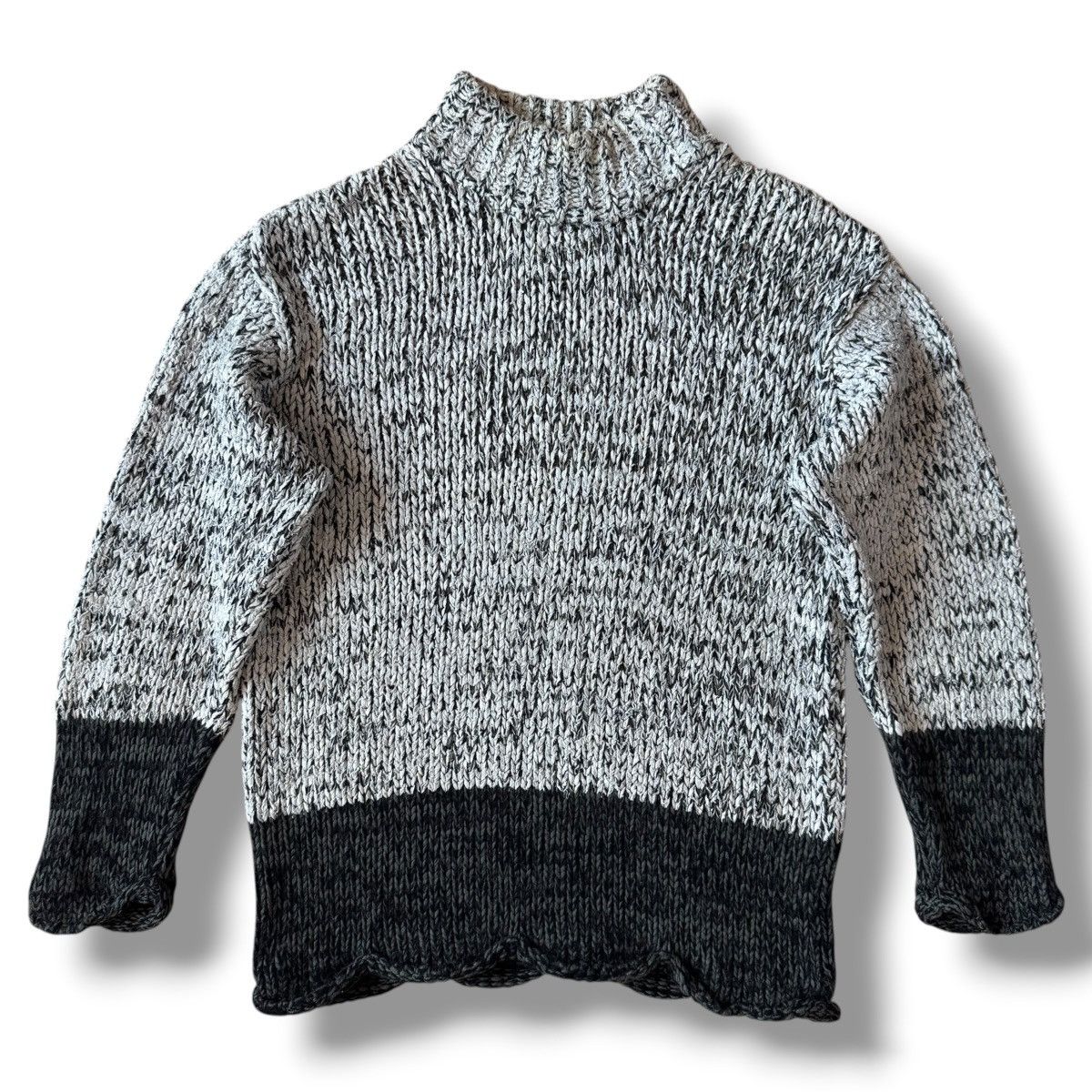 Issey Miyake AW1995 Issey Miyake Men Wool Rib Knitwear Mock Neck Sweater Size US XXL / EU 58 / 5 - 1 Thumbnail