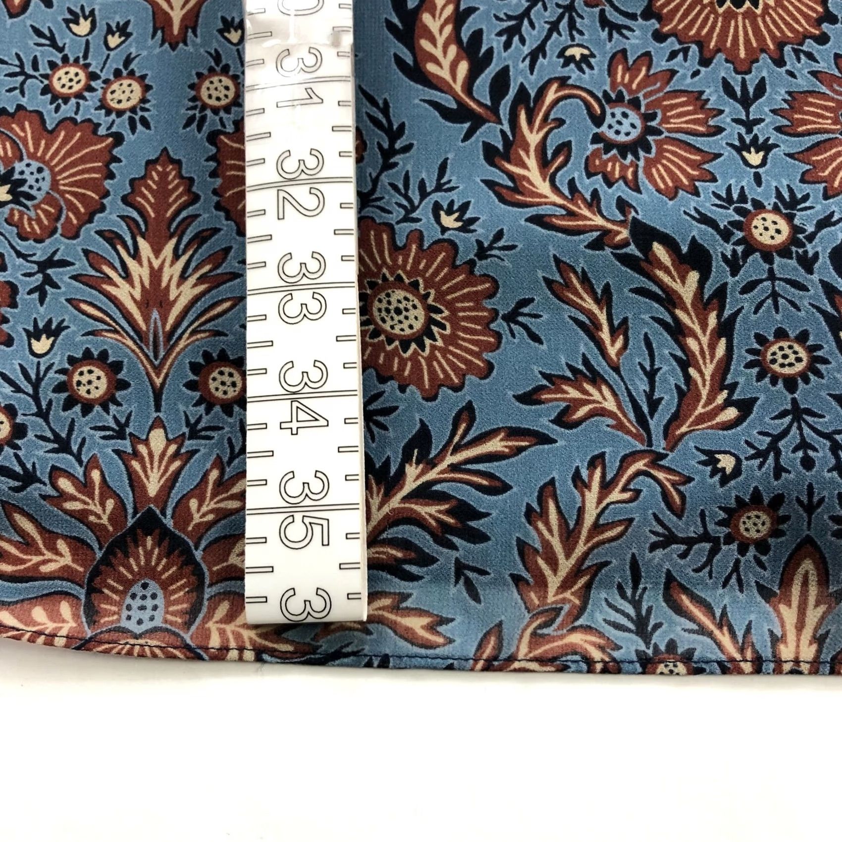 Vintage Cabi Dress Medium Provincial Tunic Shirt All Over Print Blue Brown MINT 3295 Size M / US 6-8 / IT 42-44 - 5 Thumbnail