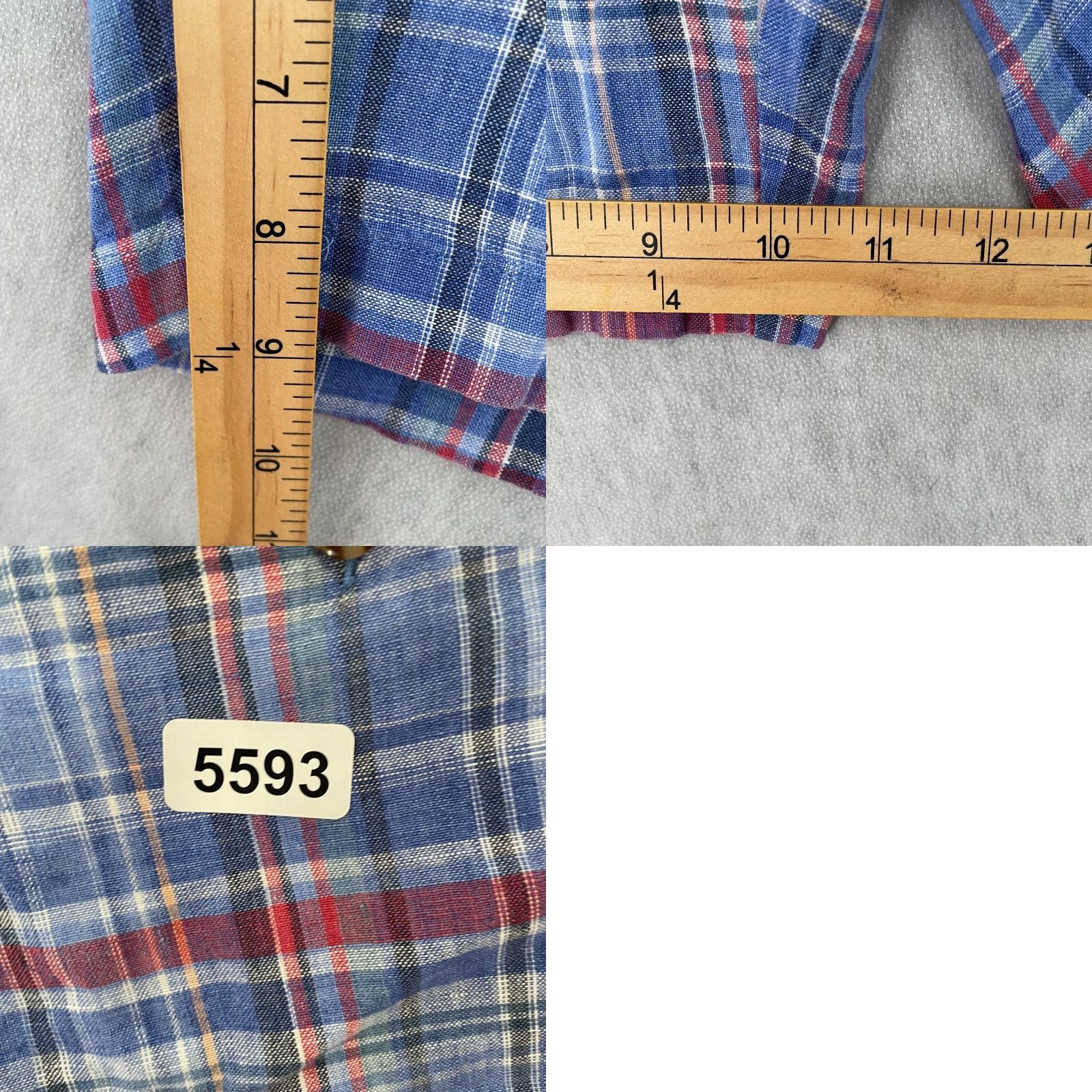 Peter Millar Peter Millar Shorts Mens 34 Blue Plaid Linen Crown Sport Golf Chino Size US 34 / EU 50 - 8 Thumbnail