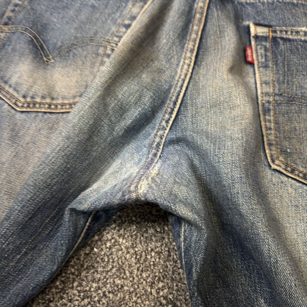 Engineered Garments × Levi's Y2K Baggy Levis 503 Bovine Leather Patch Denim Size US 33 - 8 Thumbnail
