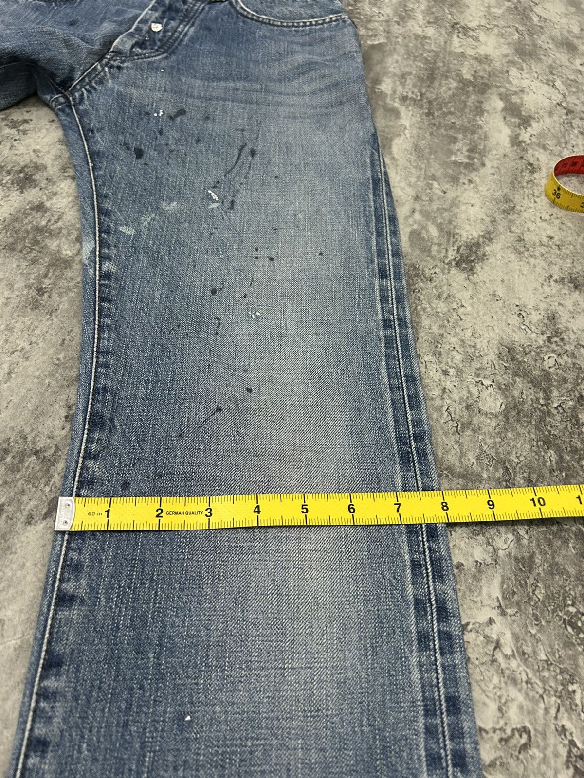 Alberto × Japanese Brand × Jean Vintage Alberto Paris Paint Selvedge Distressed jeans Size US 27 - 18 Thumbnail