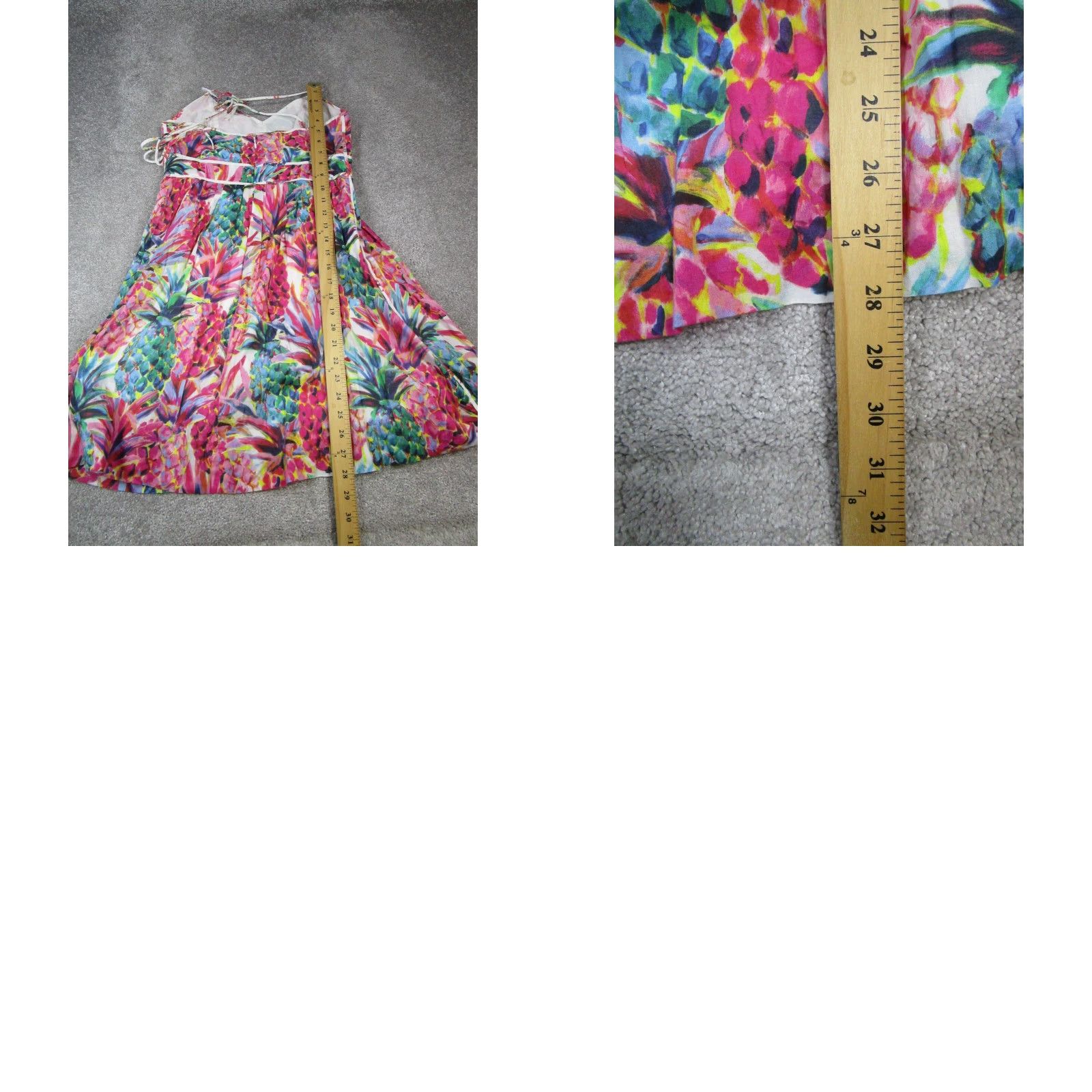 J.Crew VINTAGE J.Crew Dress Womens 4 Pink Green Pineapple Blouson Size S / US 4 / IT 40 - 8 Thumbnail