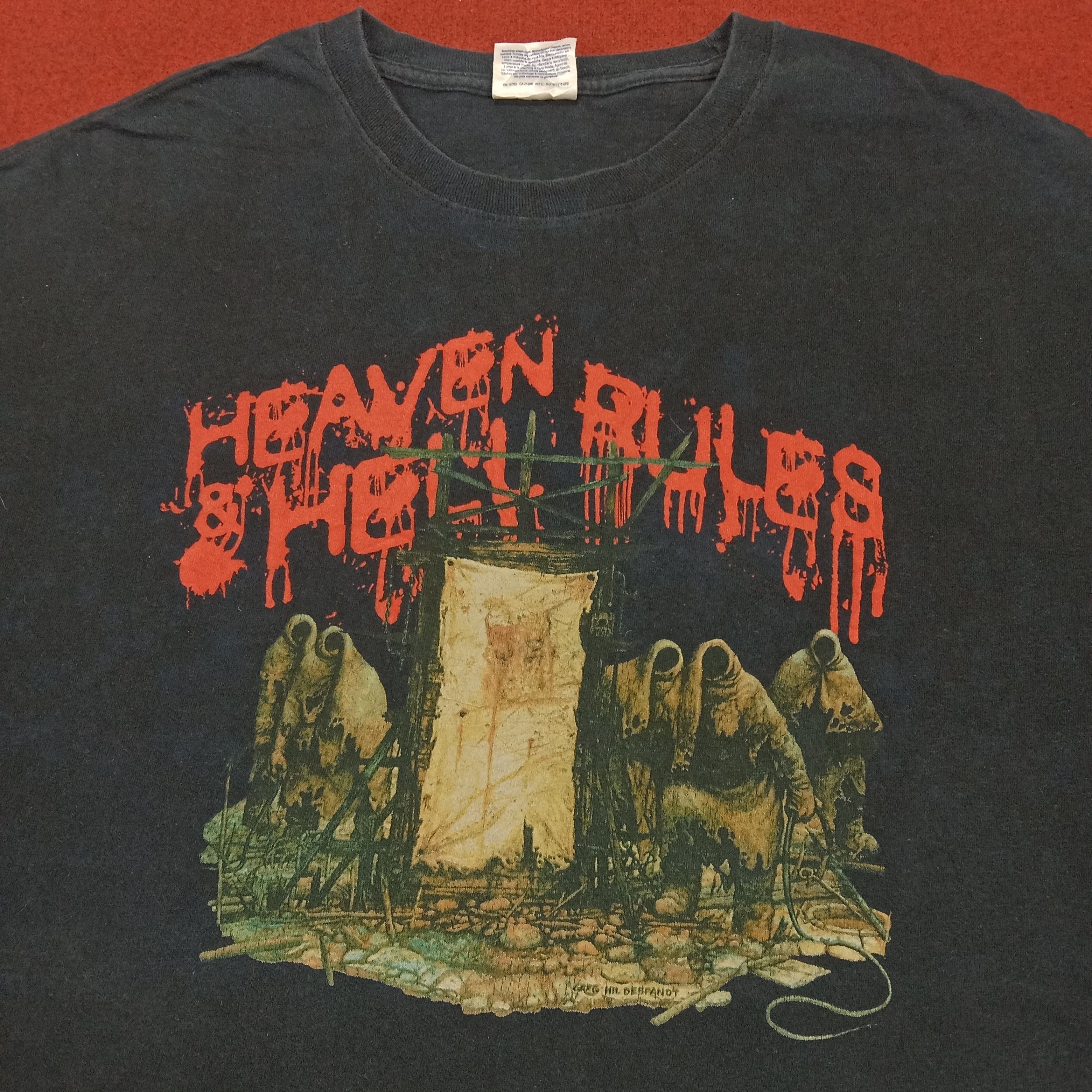 Band Tees × Vintage Heaven And Hell Rules Music Tour Tshirt Vintage Size US XL / EU 56 / 4 - 2 Thumbnail