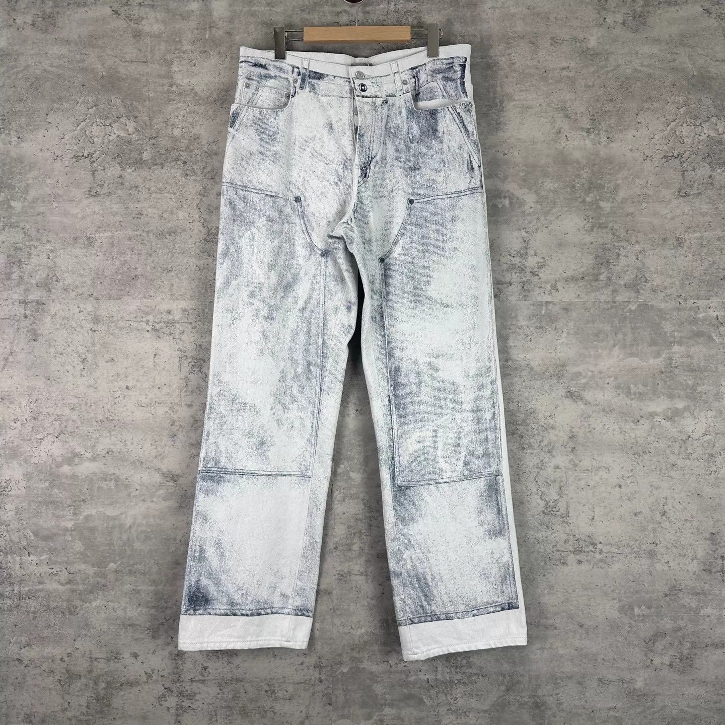 Dior Dior Workwear Printed 5-Pocket Flared Jeans 33 Size US 33 - 1 Thumbnail