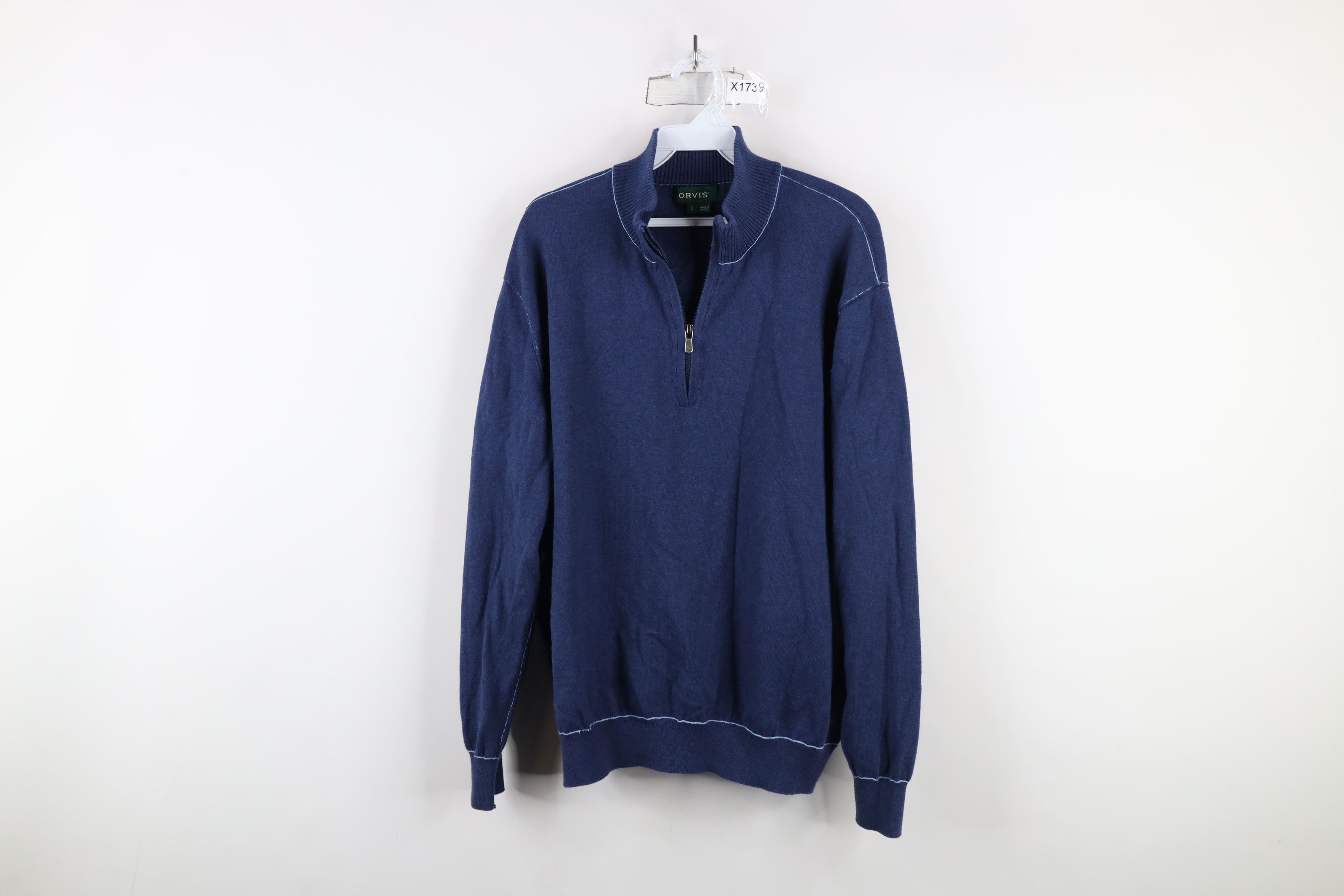 Orvis × Vintage Vintage Orvis Cashmere Blend Knit Half Zip Pullover Sweater Size US L / EU 52-54 / 3 - 1 Thumbnail