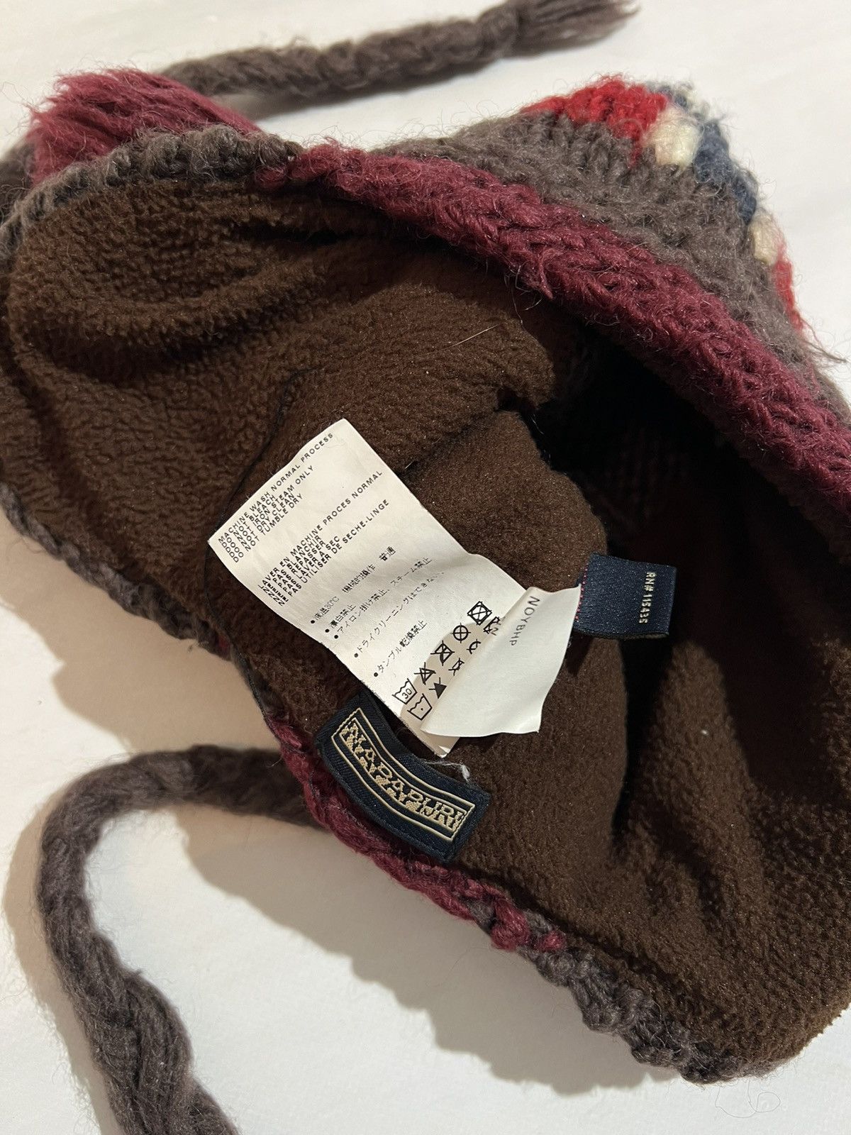 Napapijri × Vintage Y2K Napapijri EarFlap Trapper Knit Hat Vintage Size ONE SIZE - 4 Thumbnail