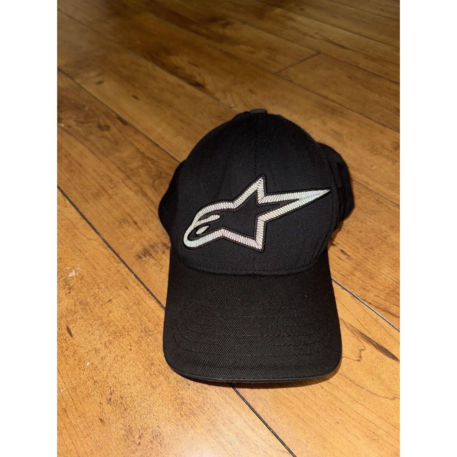 Alpinestars × Vintage Alpine Star Flex Fit Hat Black M3 Reflective Logo S/Med Size ONE SIZE - 1 Thumbnail