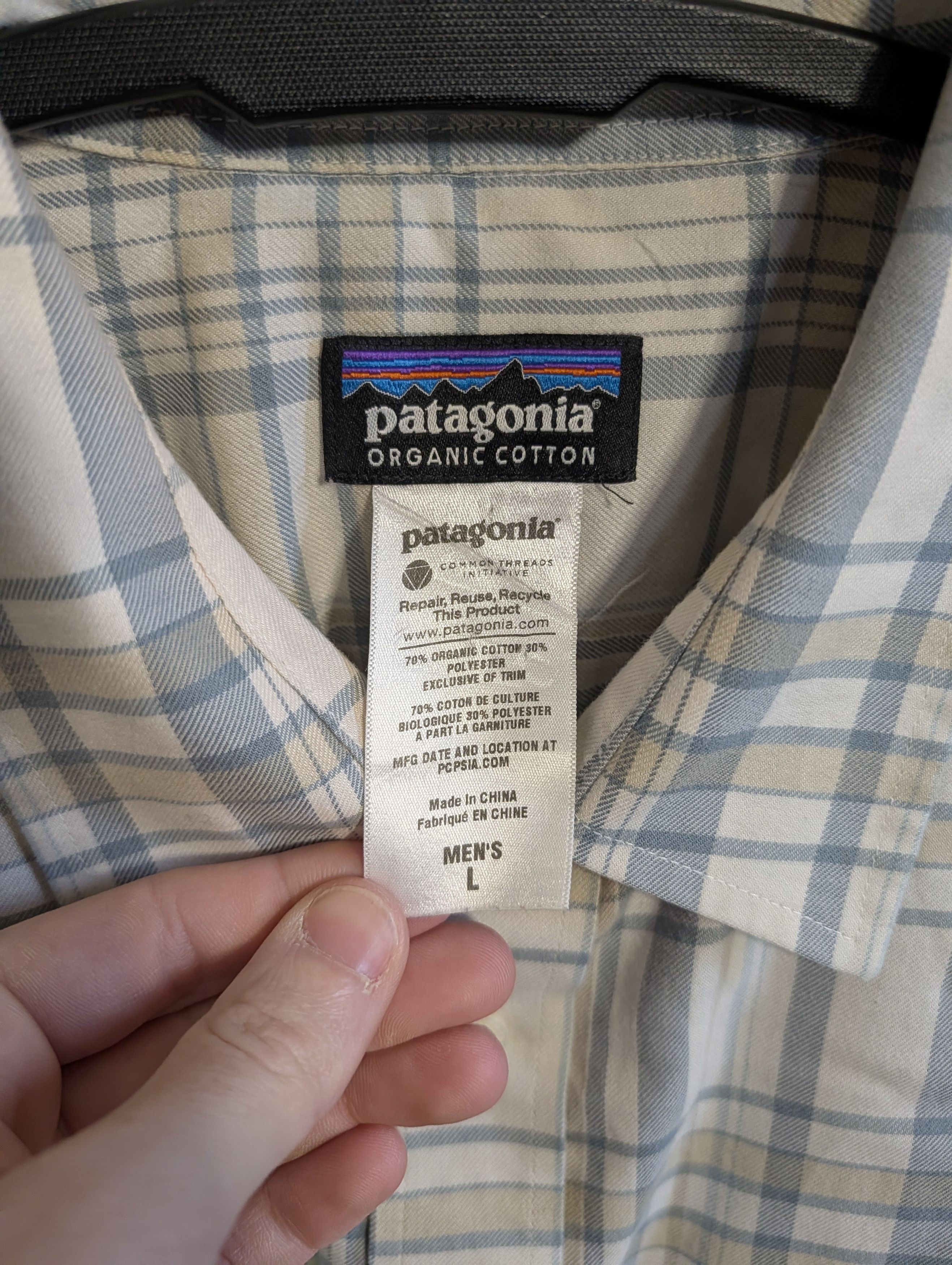 Patagonia Light flannel plaid organic dual chest pocket shirt Size US L / EU 52-54 / 3 - 9 Thumbnail