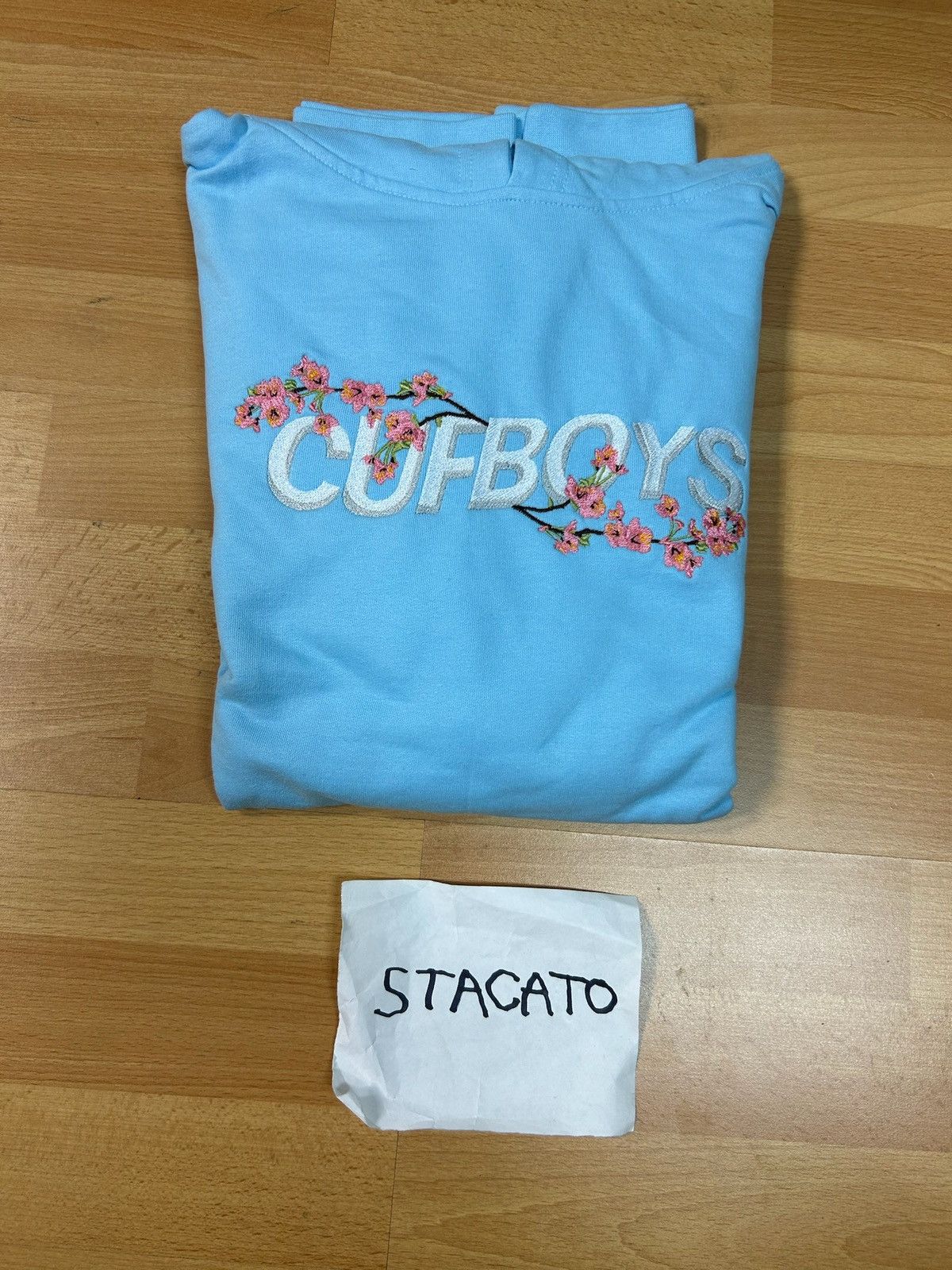 Rap Tees × Vintage CUFBOYS Cherry Blossom Hoodie Blue Size US S / EU 44-46 / 1 - 4 Thumbnail