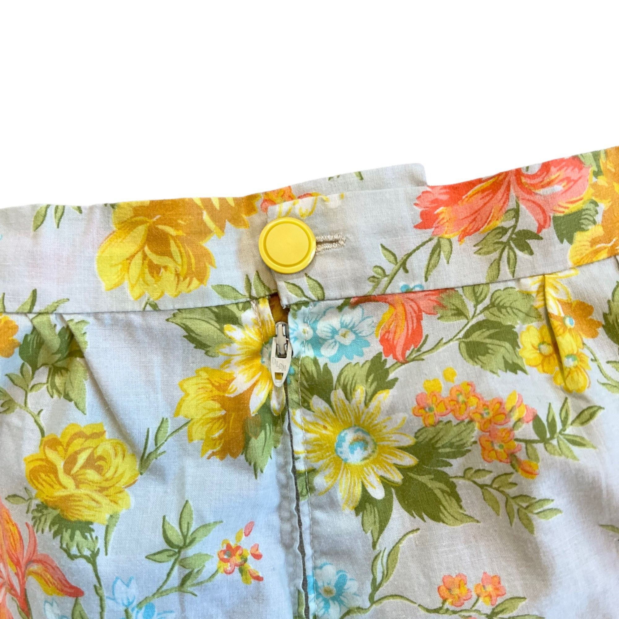 Vintage Vintage Bold Novelty Floral Print Pillowcase Midi Skirt Pock Size 24" / US 00 / IT 34 - 3 Thumbnail