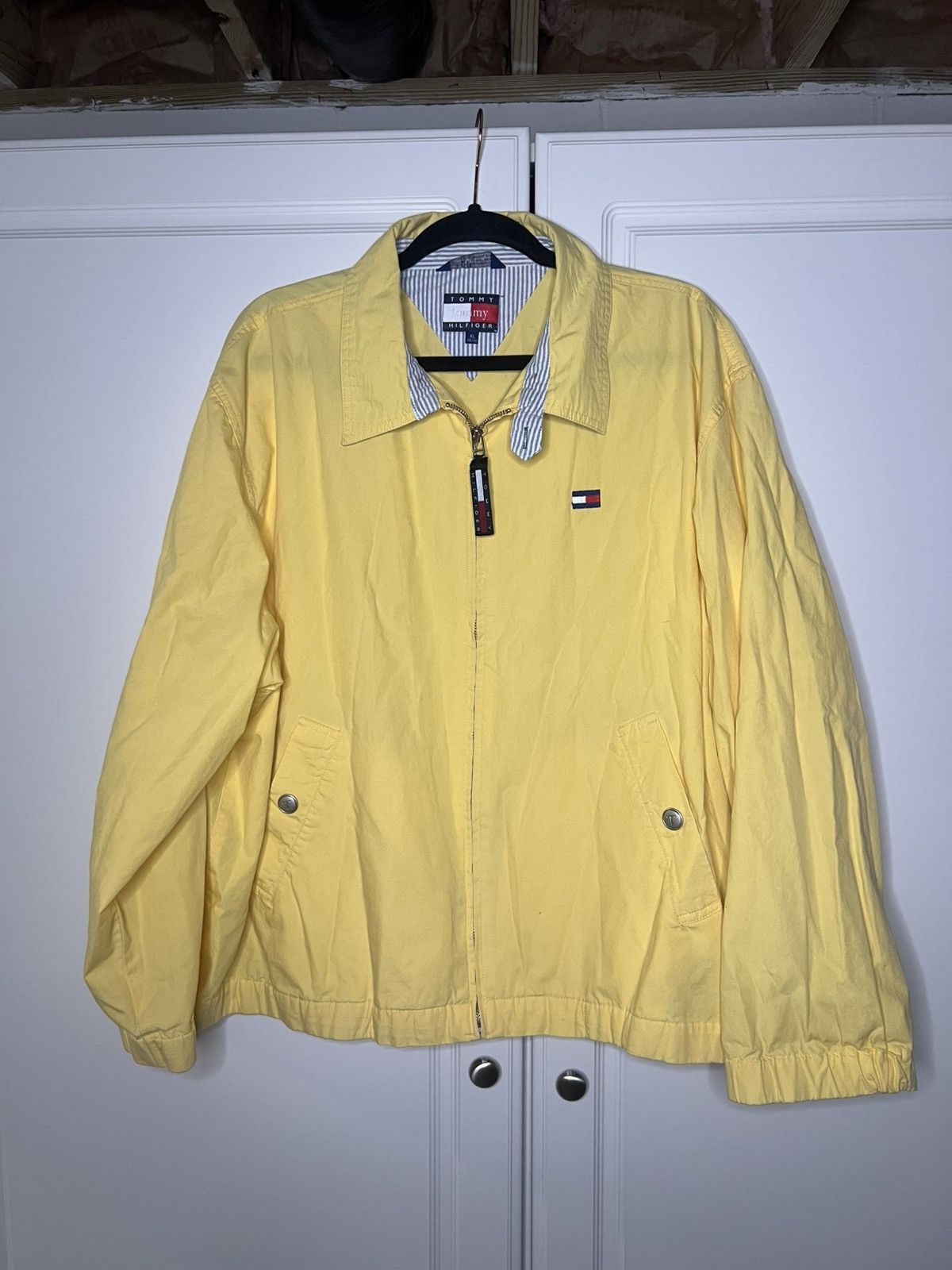 Tommy Hilfiger × Vintage Vintage Butter Yellow Toy Hilfiger Jacket Size US XL / EU 56 / 4 - 1 Thumbnail