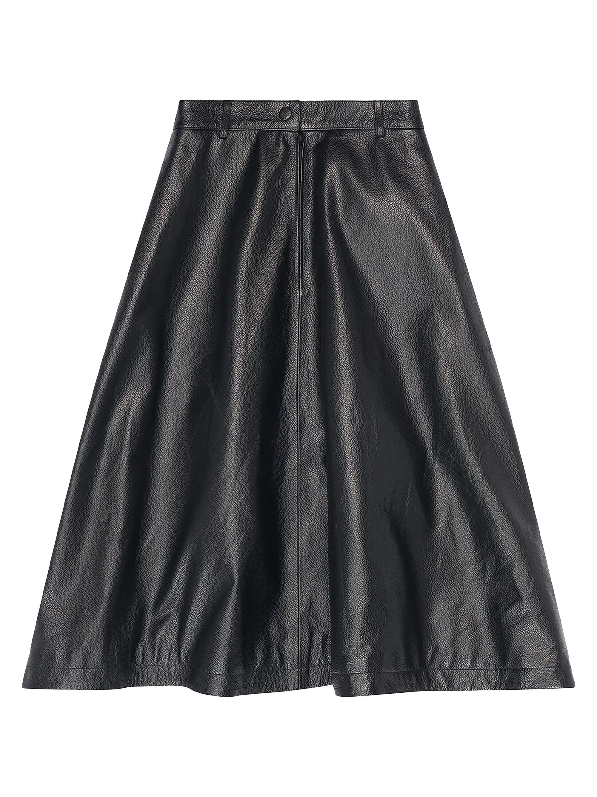 Balenciaga Balenciaga Draped Black Skirt In Cupro Twill